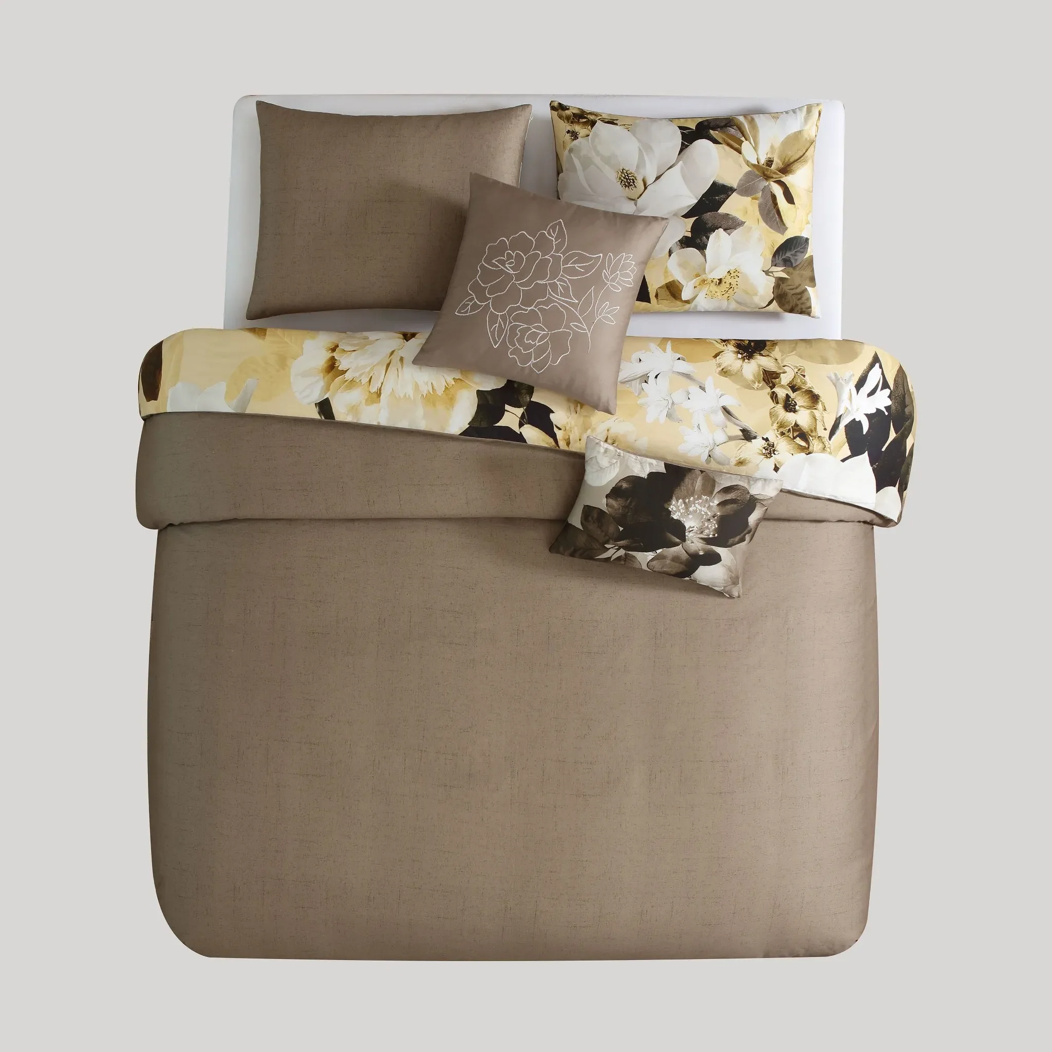 Bebejan Magnolia 5-Piece Reversible Comforter Set - Queen