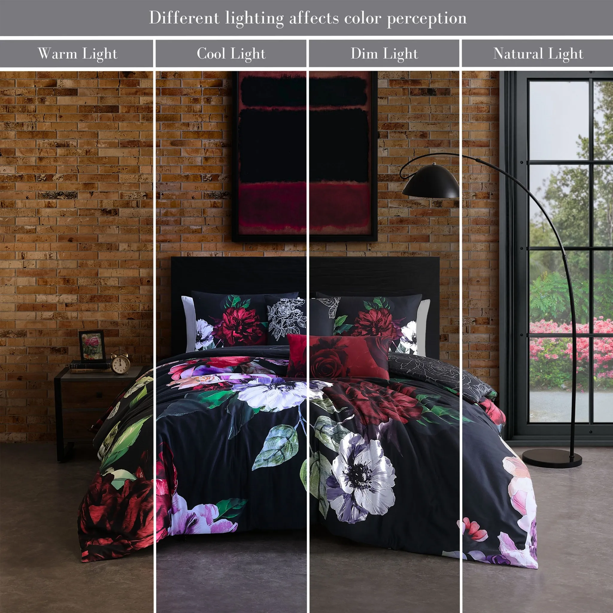 Bebejan Moody Painting 5 Piece Reversible Comforter Set - King - Image 6