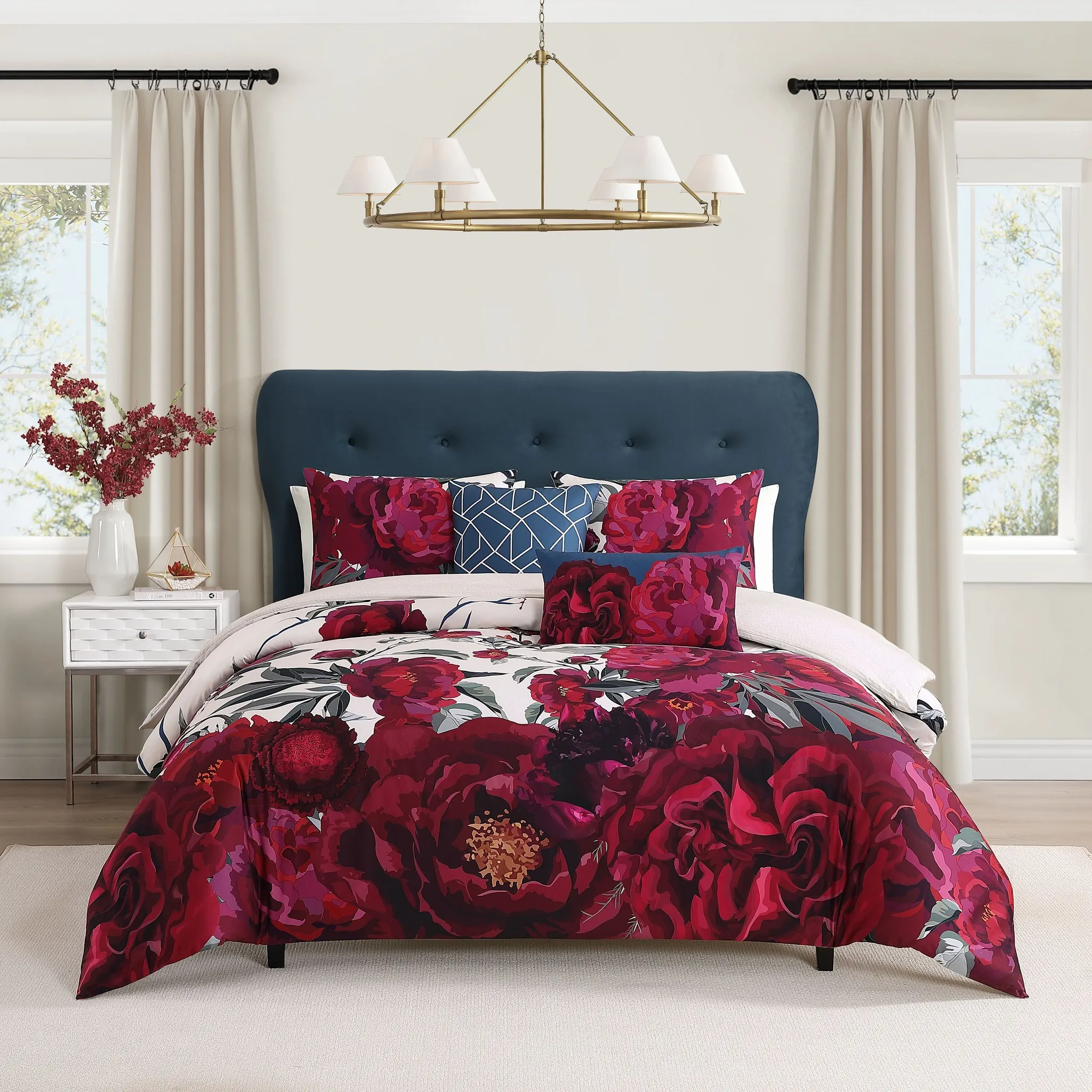 Bebejan Zinnia 5 Piece Reversible Comforter Set - King - Image 3