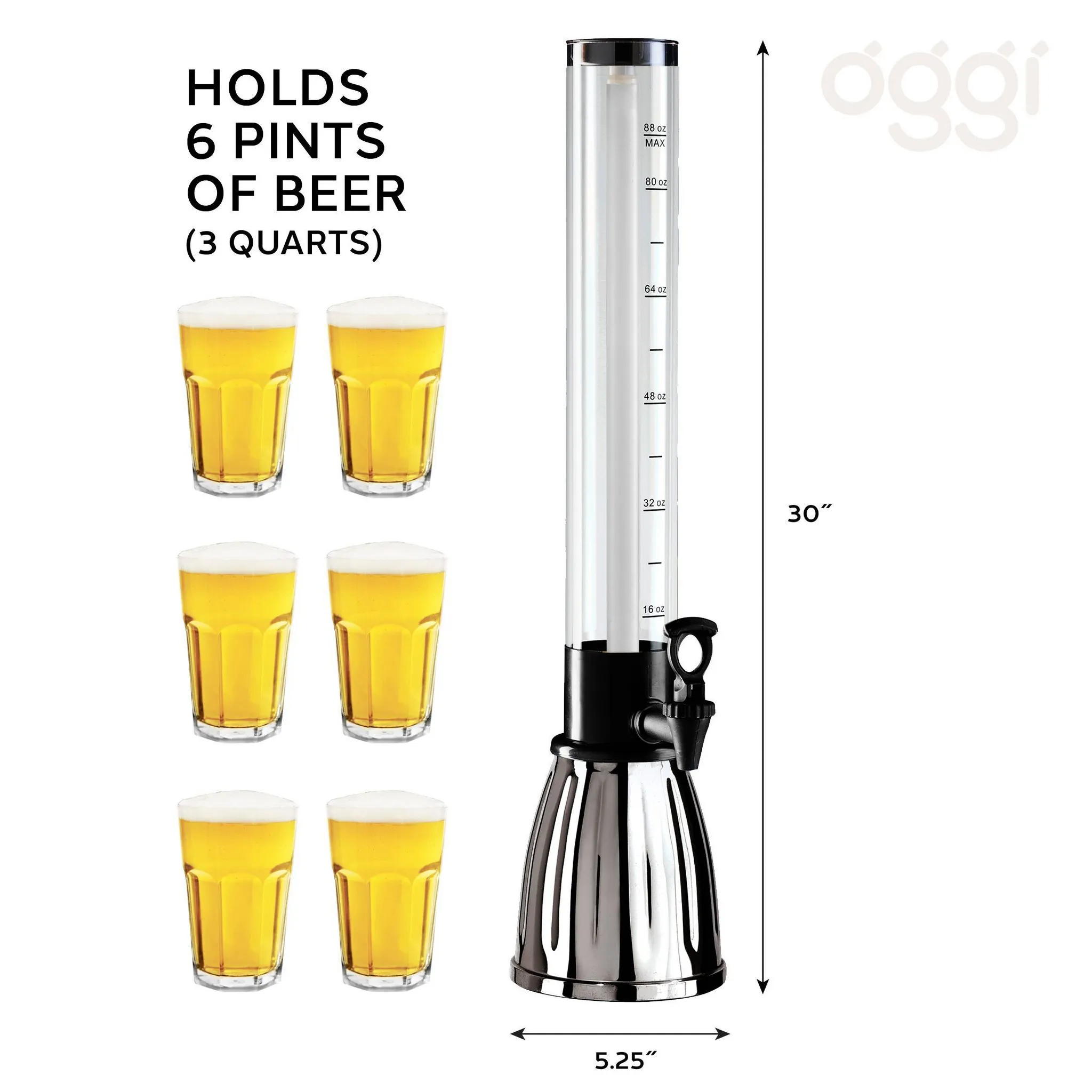 Beer and Beverage Tower - Silver - Image 3