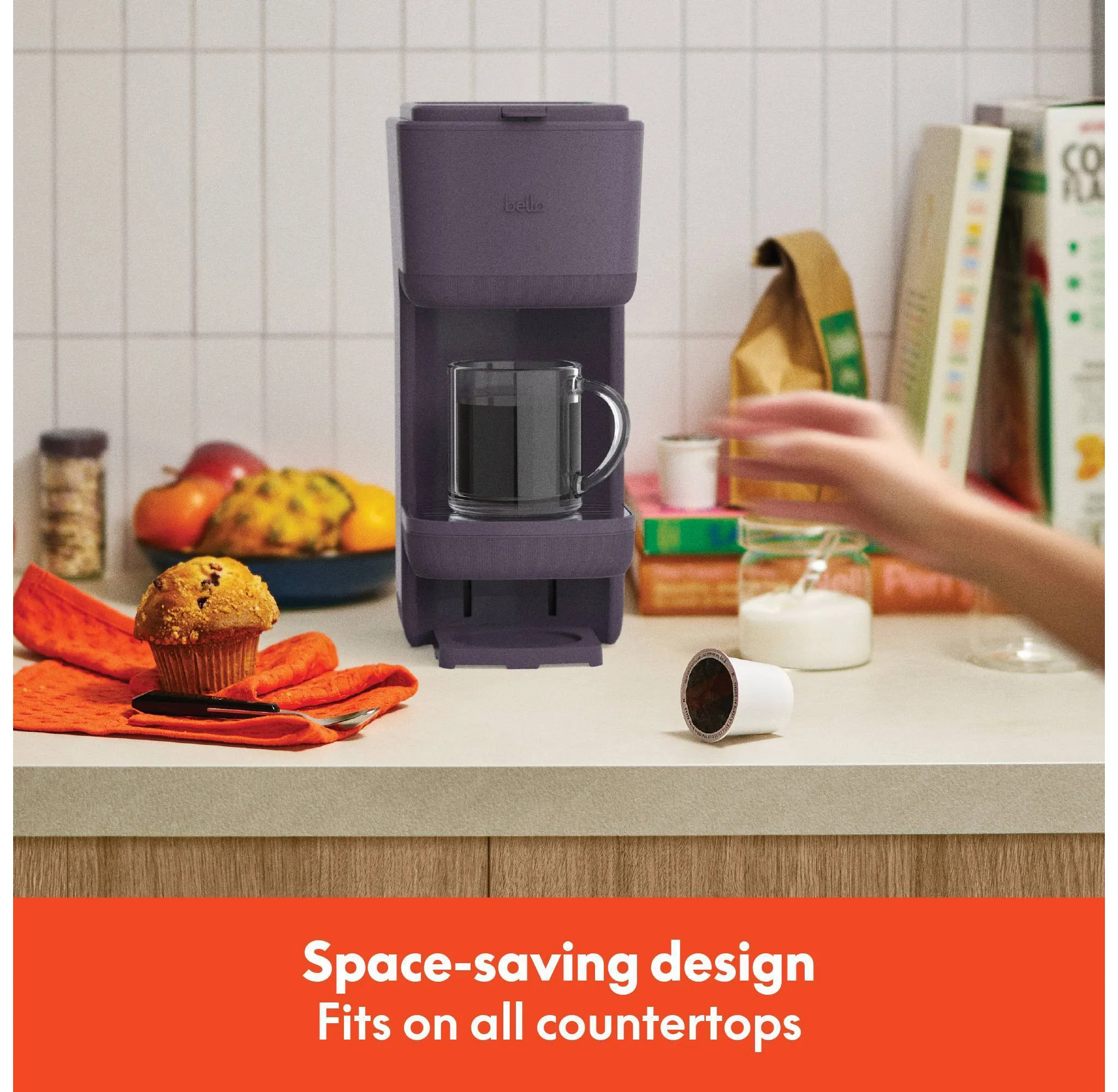 Bella Single-Serve Coffee Maker - Plum Color - Image 7