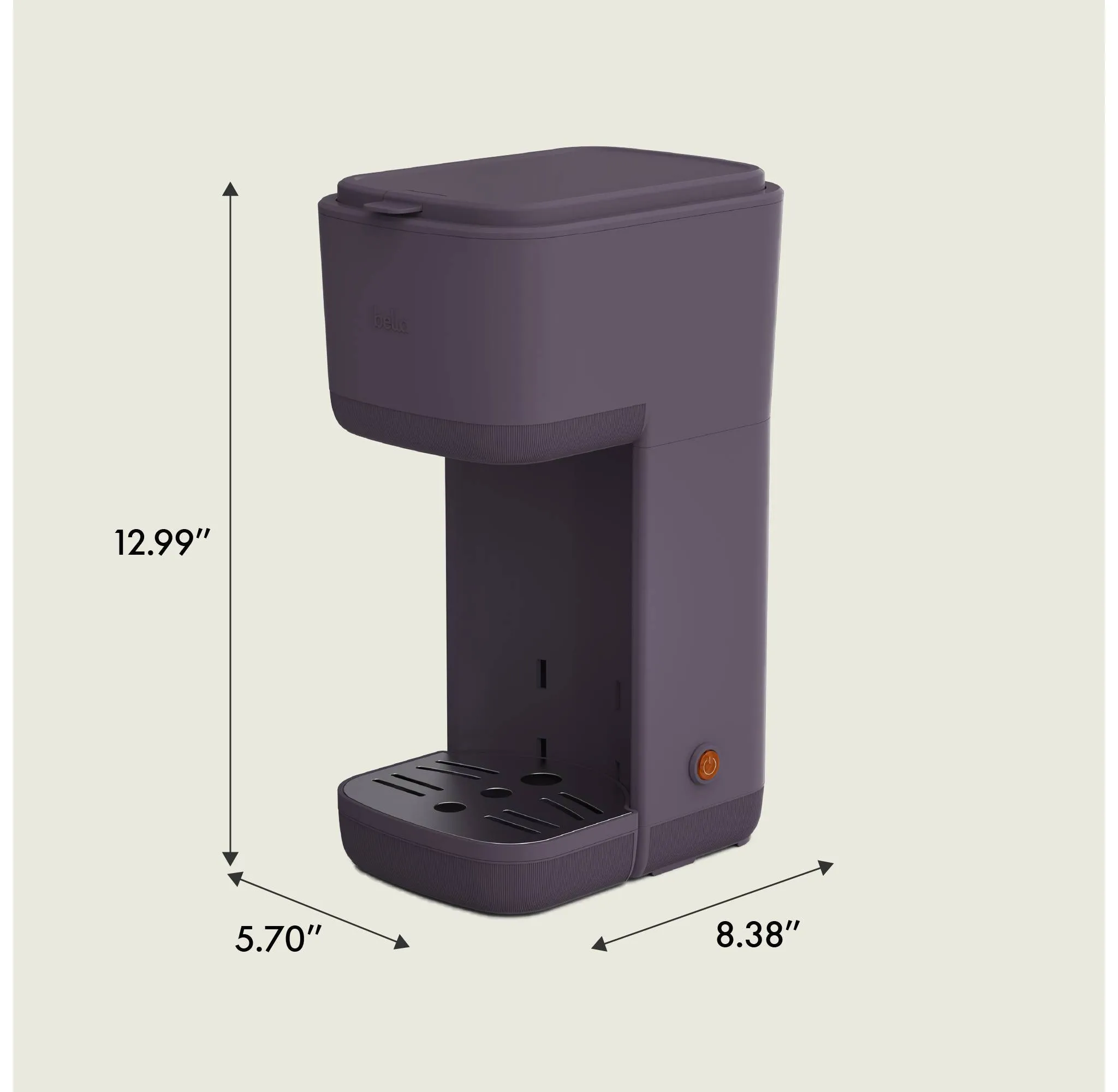 Bella Single-Serve Coffee Maker - Plum Color - Image 8