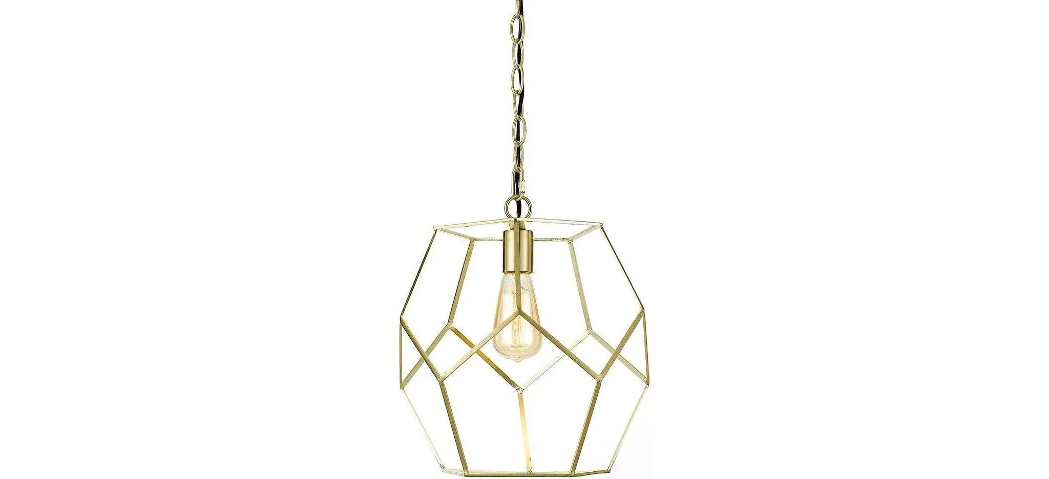 Bellini One Light Pendant In Brushed Gold
