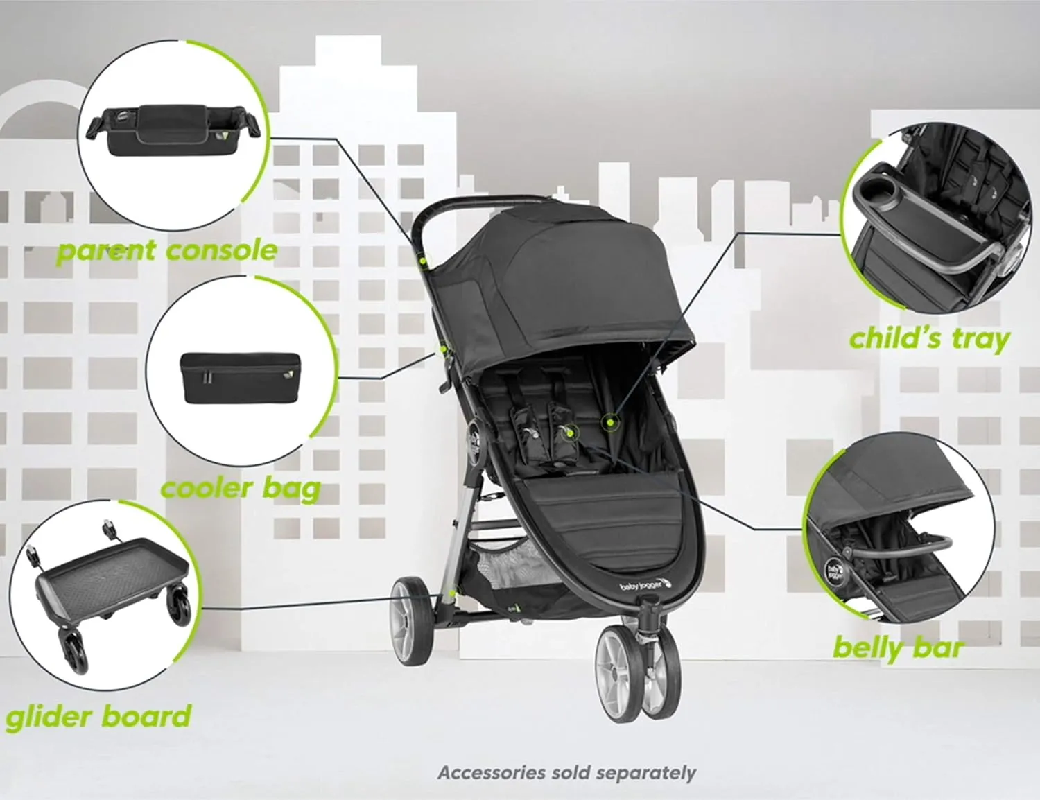 Belly Bar for City Mini 2 and City Mini GT2 Strollers - Black - Image 4