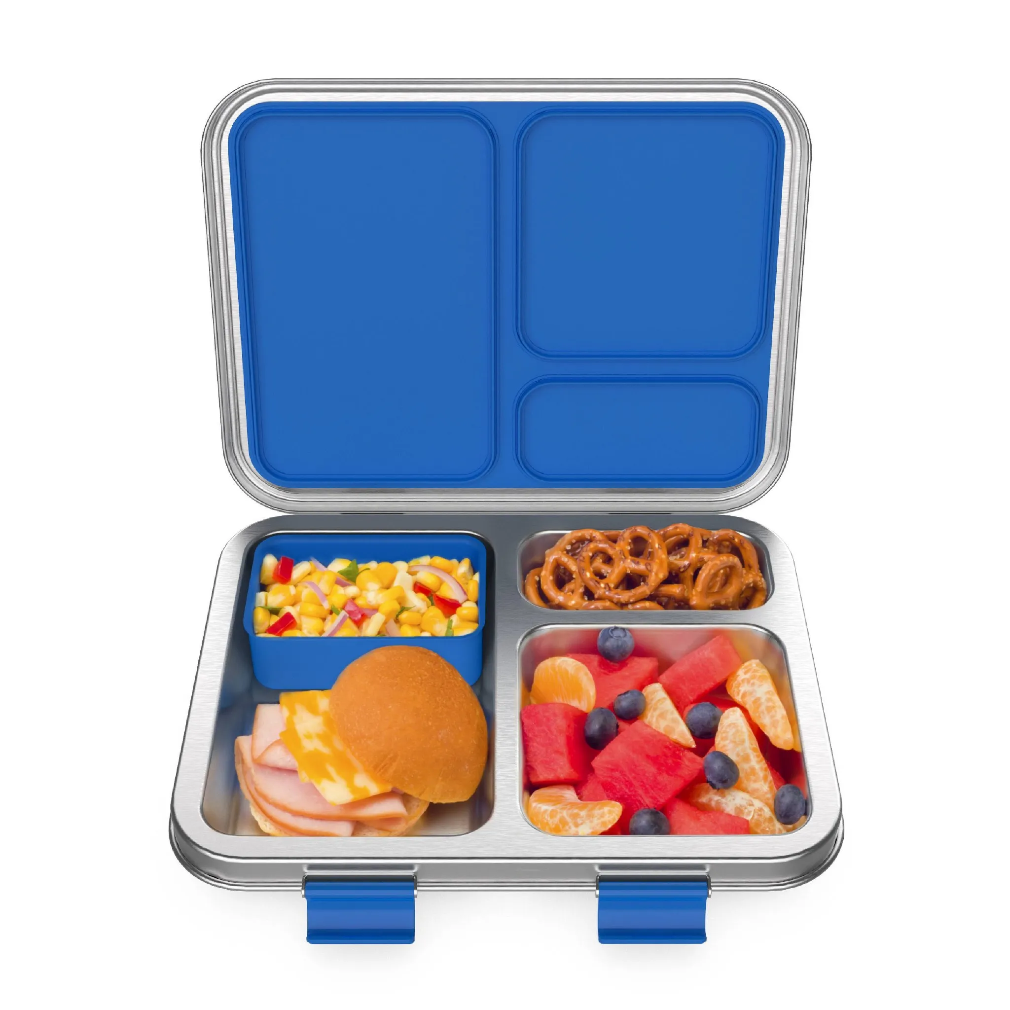 Bento-Style Lunch Box - Blue