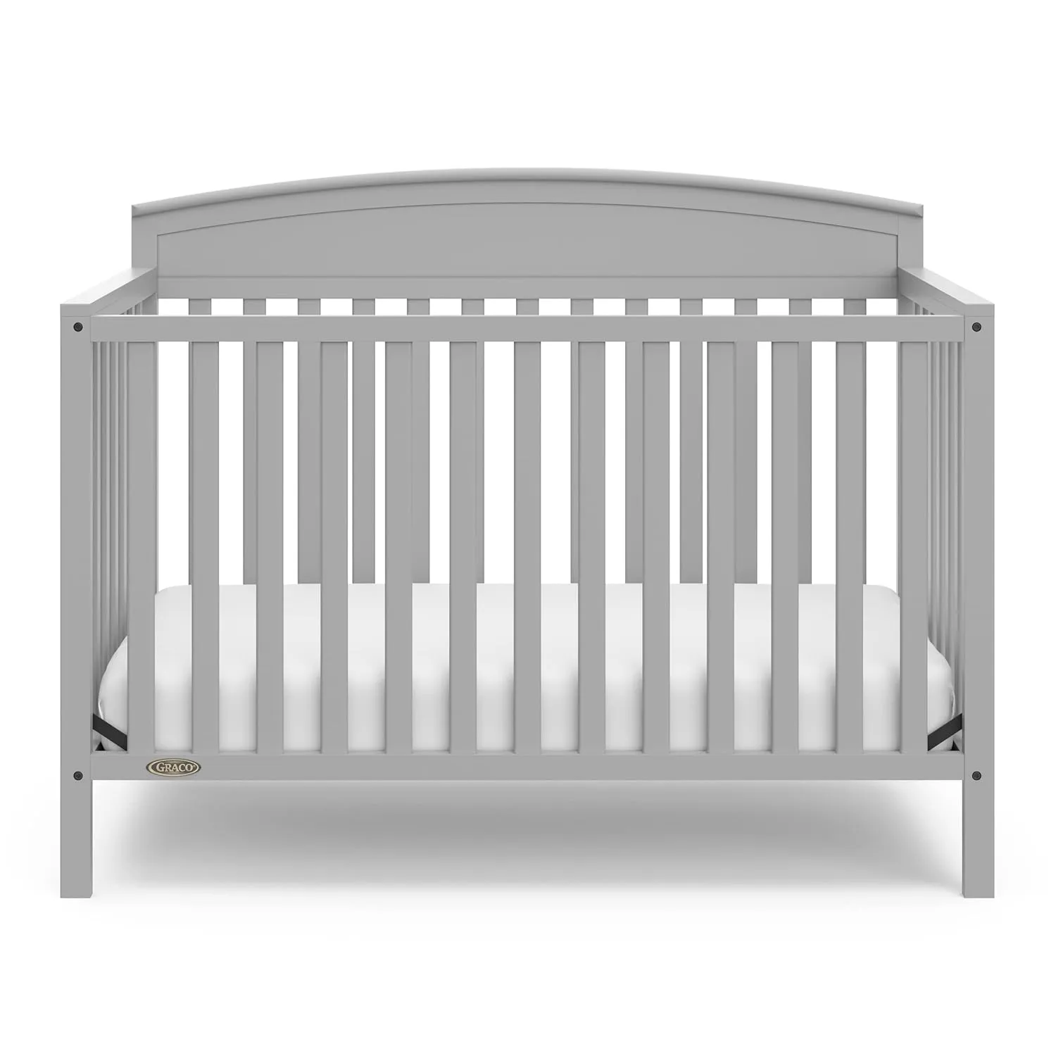 Benton 5 in 1 Convertible Crib with Premium Foam Crib and Toddler Mattress Included - Grey - Image 2