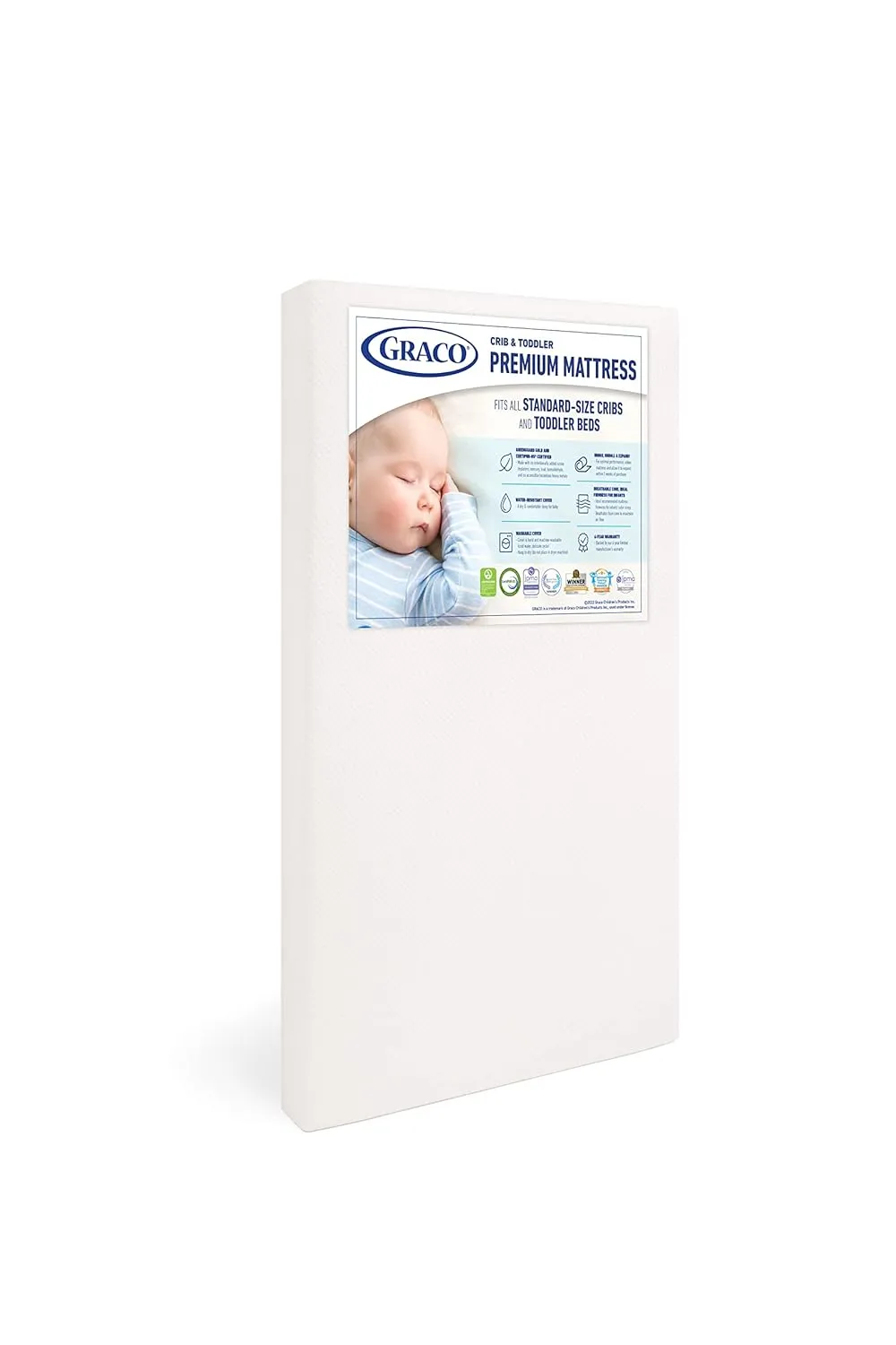 Benton 5 in 1 Convertible Crib with Premium Foam Crib and Toddler Mattress Included - Grey - Image 3