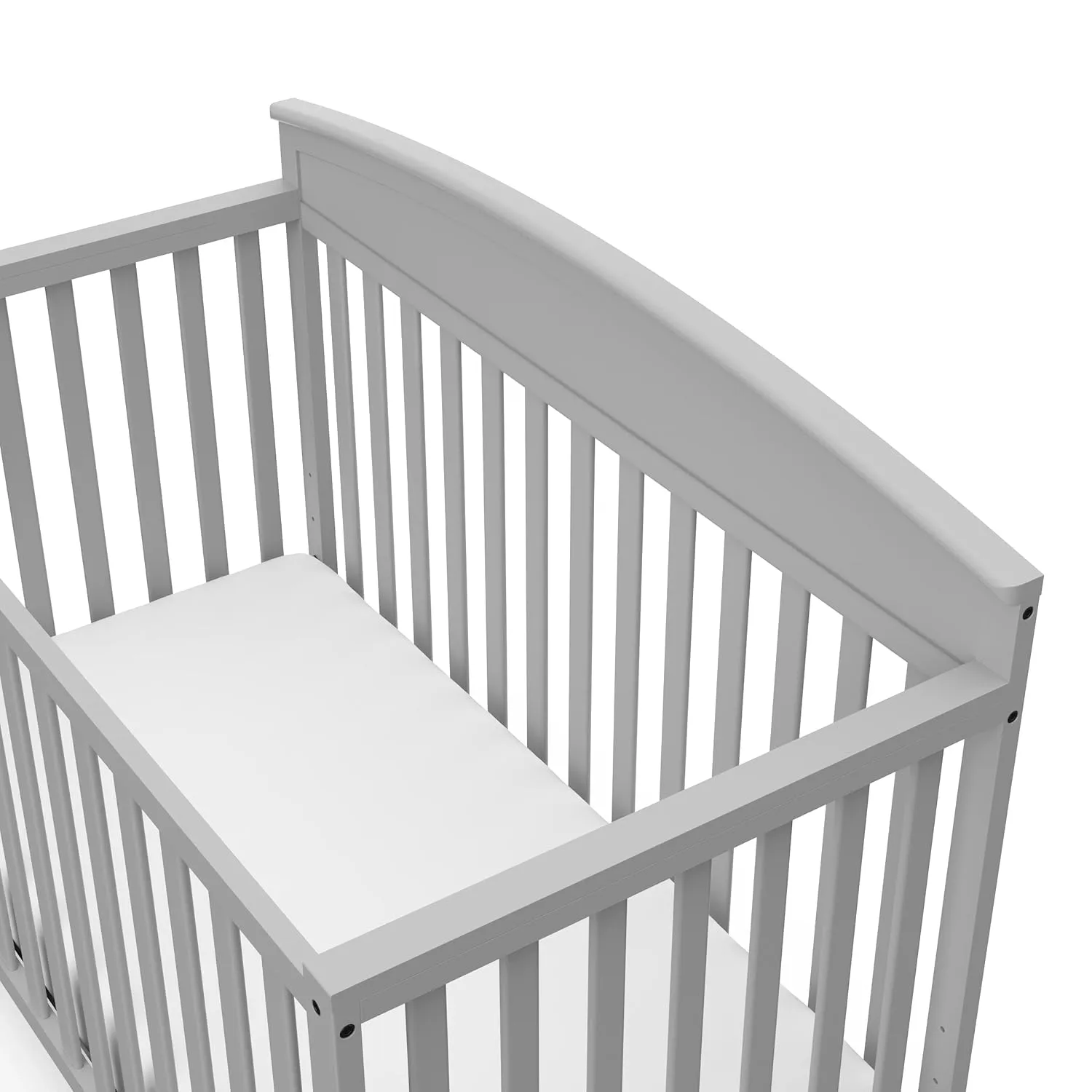 Benton 5 in 1 Convertible Crib with Premium Foam Crib and Toddler Mattress Included - Grey - Image 5