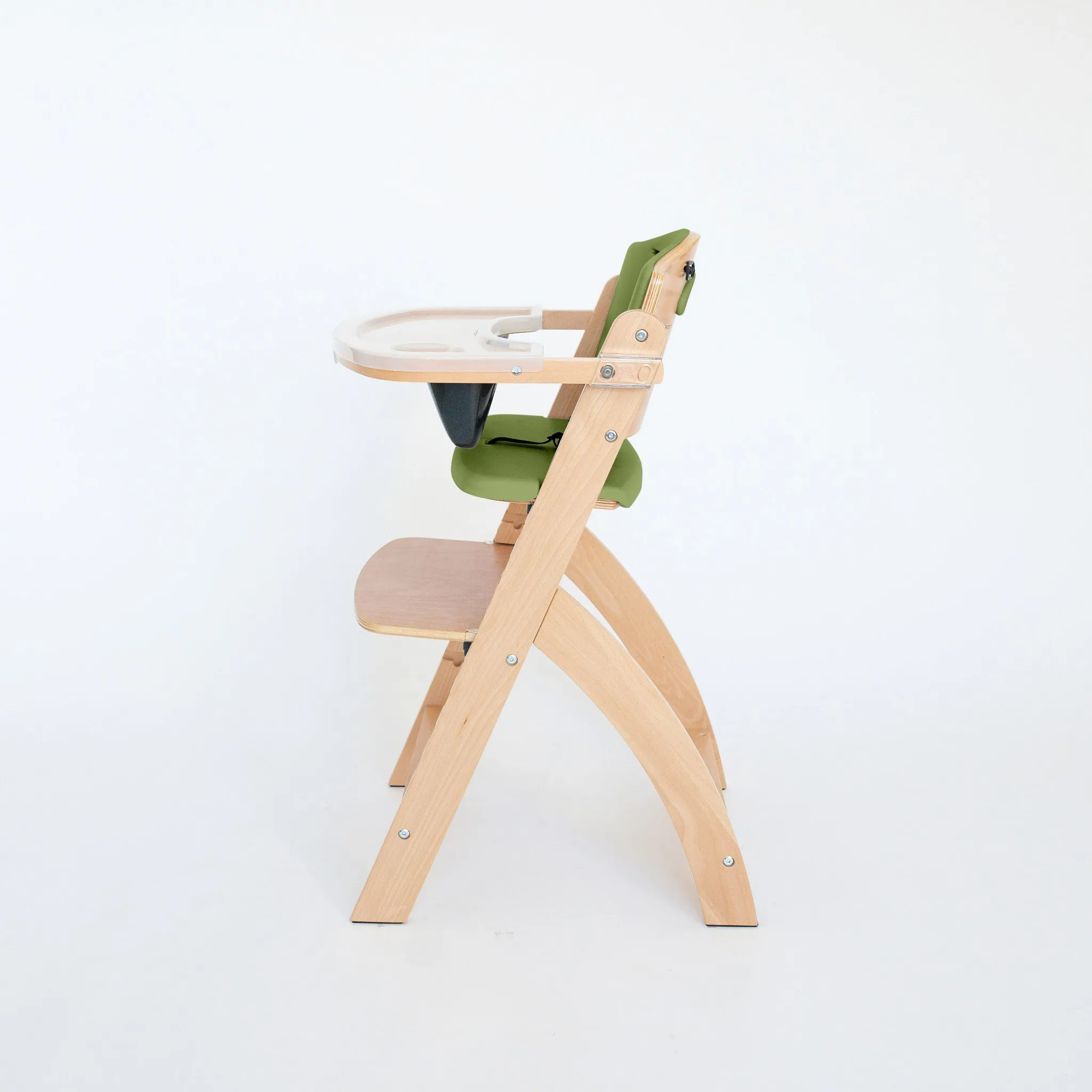 Beyond Junior High Chair - Natural Wood with Beige Cushion - Image 4