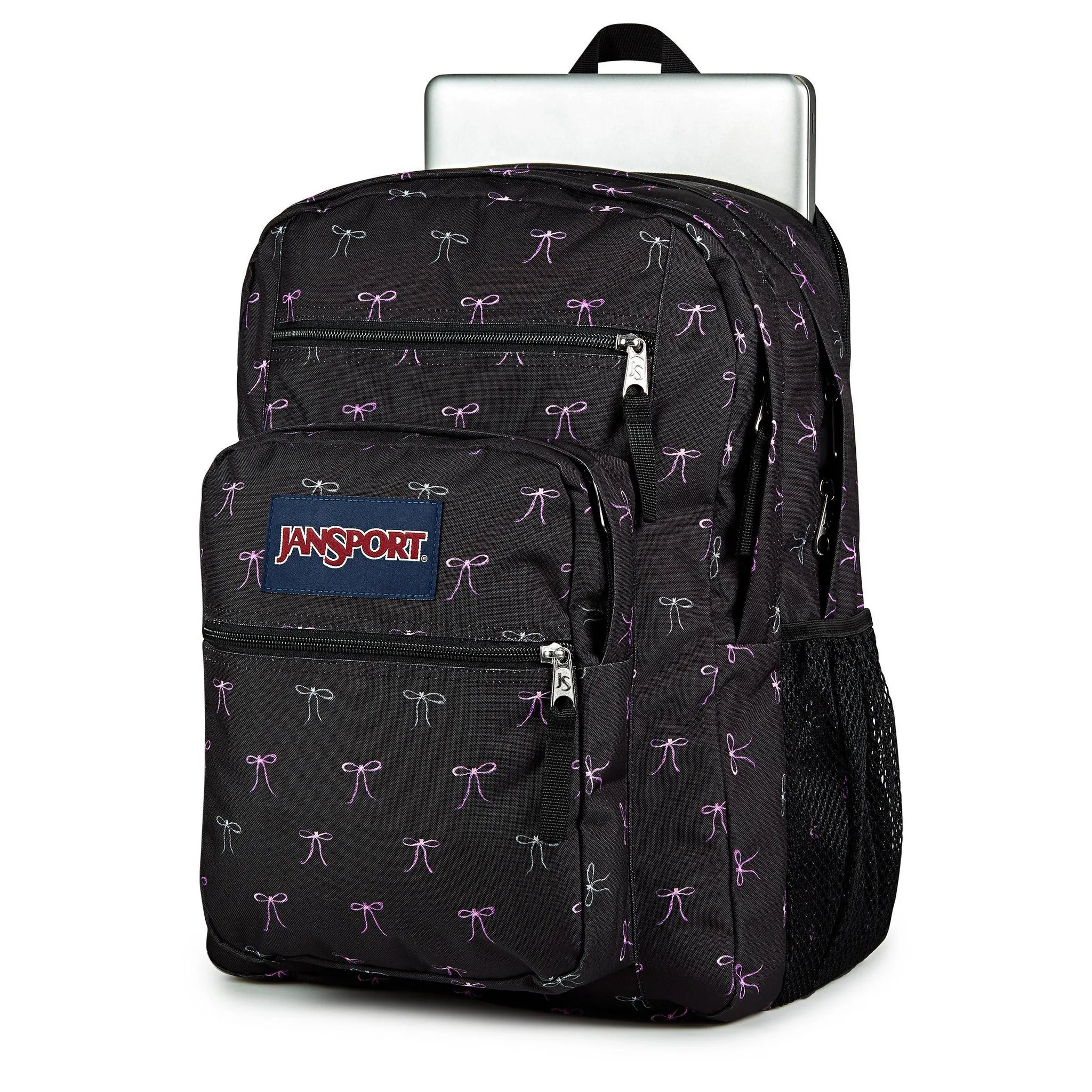 Big Student Backpack - Black Bows - Image 5