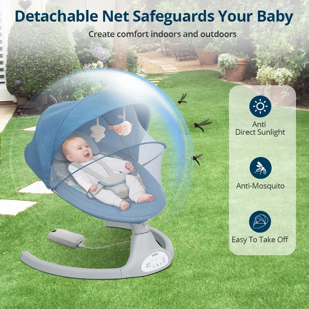 Bioby Baby Swing for Infants With 5 Natural Sway Speeds - Image 5
