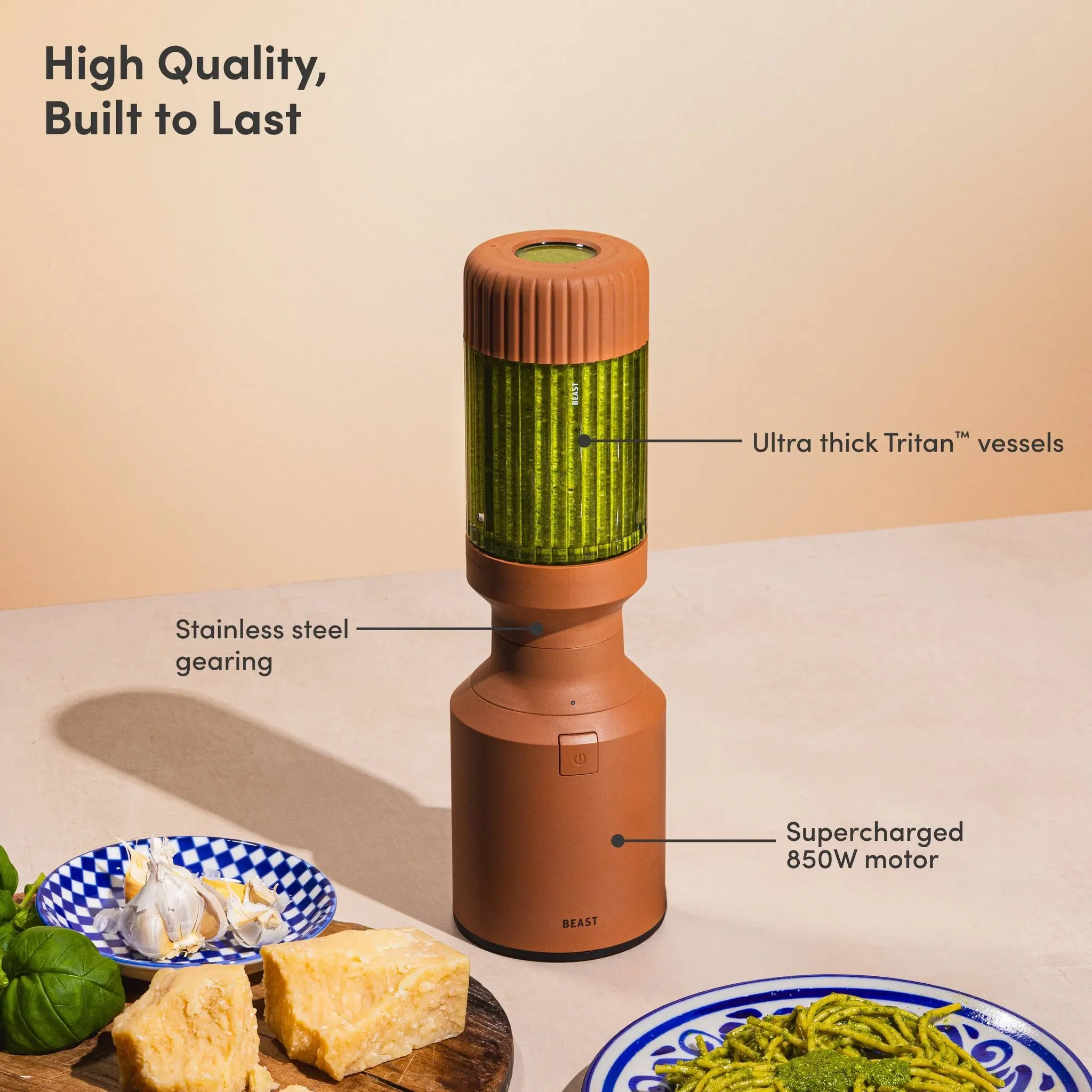 Blender Mighty 850 Plus Premium Compact Personal Blender with 850W Motor - Terra - Image 3