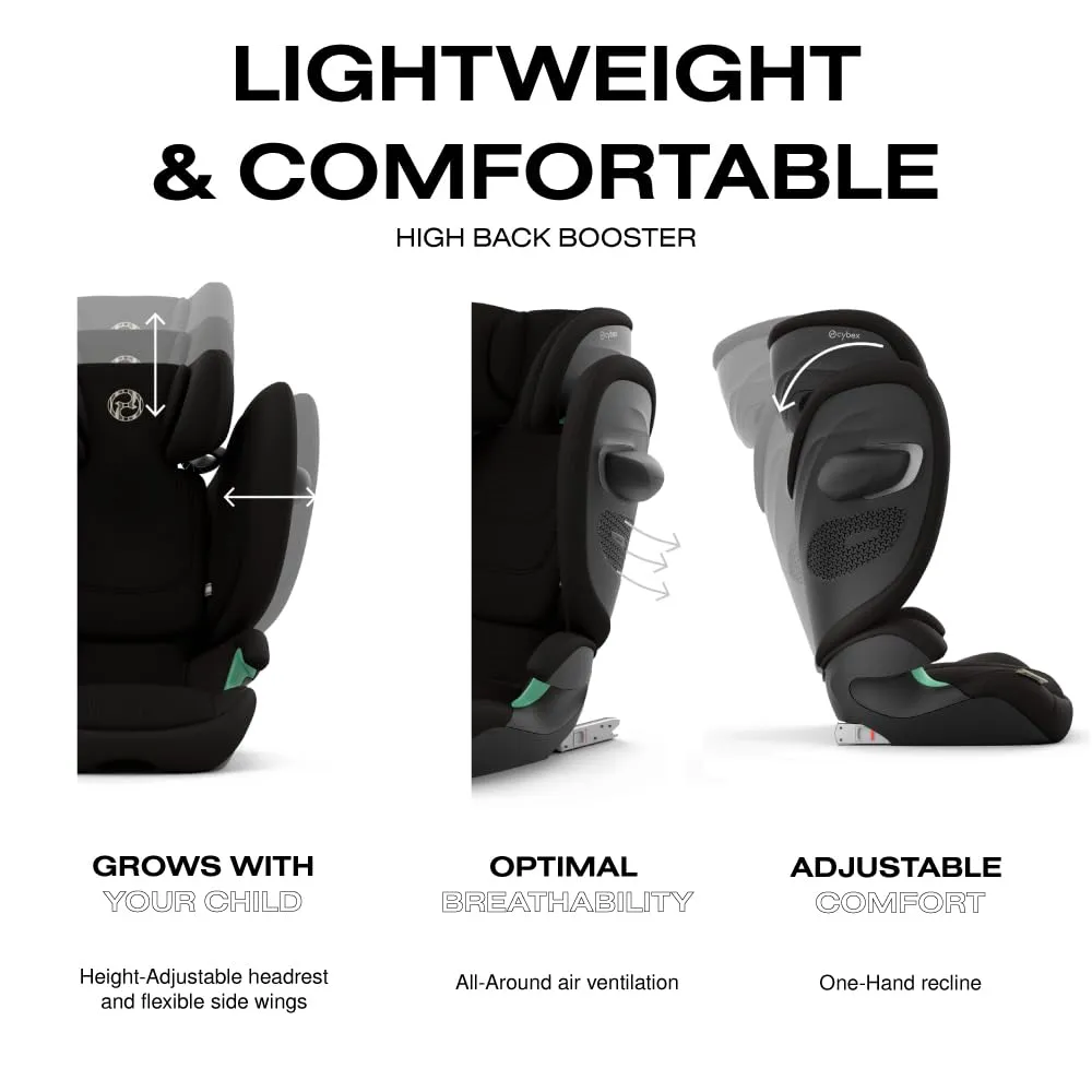 Solution G2 Folding Travel High Back Booster - Moon Black - Image 4
