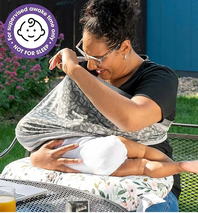 Boppy Nursing Pillow Original Support, Pink Garden - Image 3