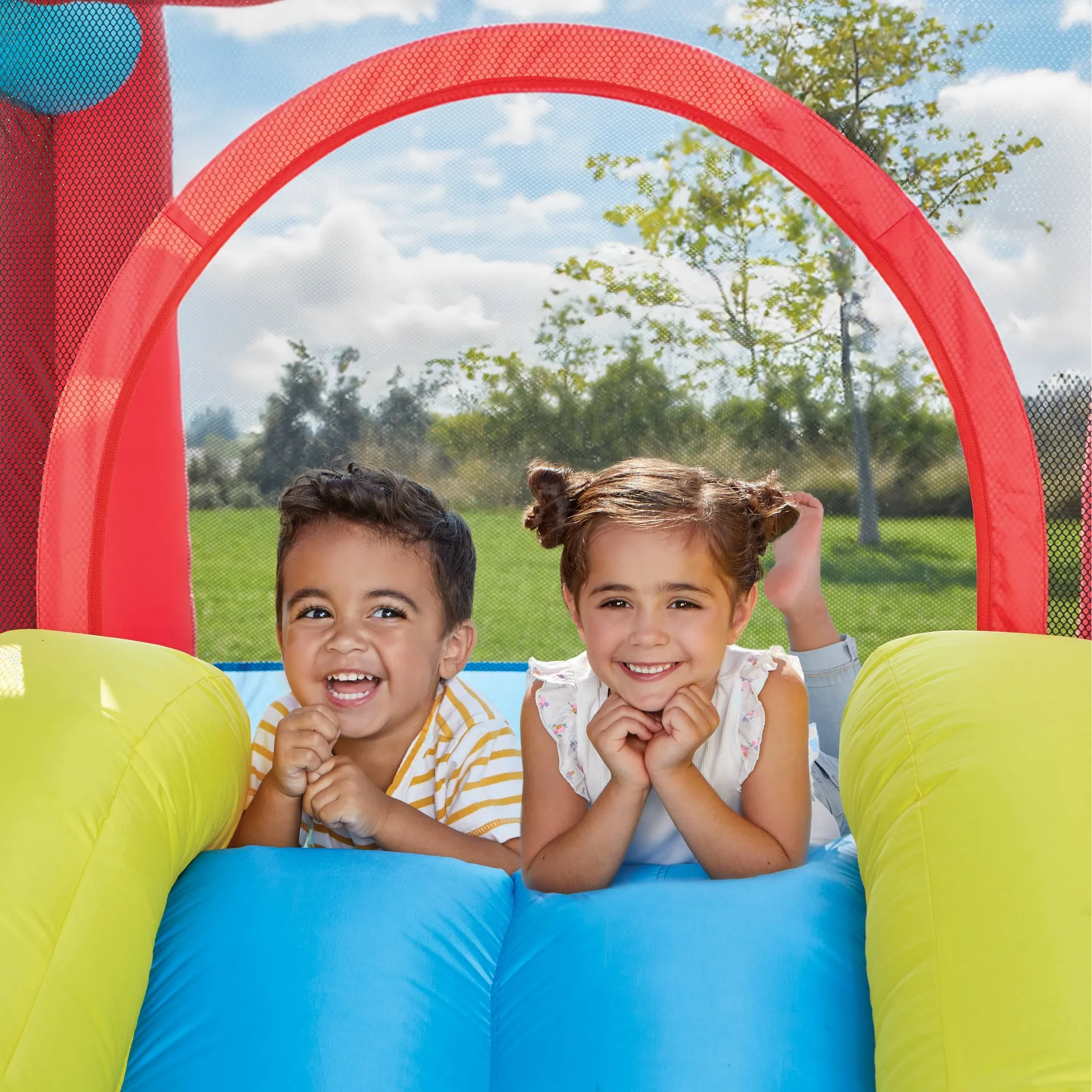 Bounce House with Basketball Hoop and Slide - Image 5
