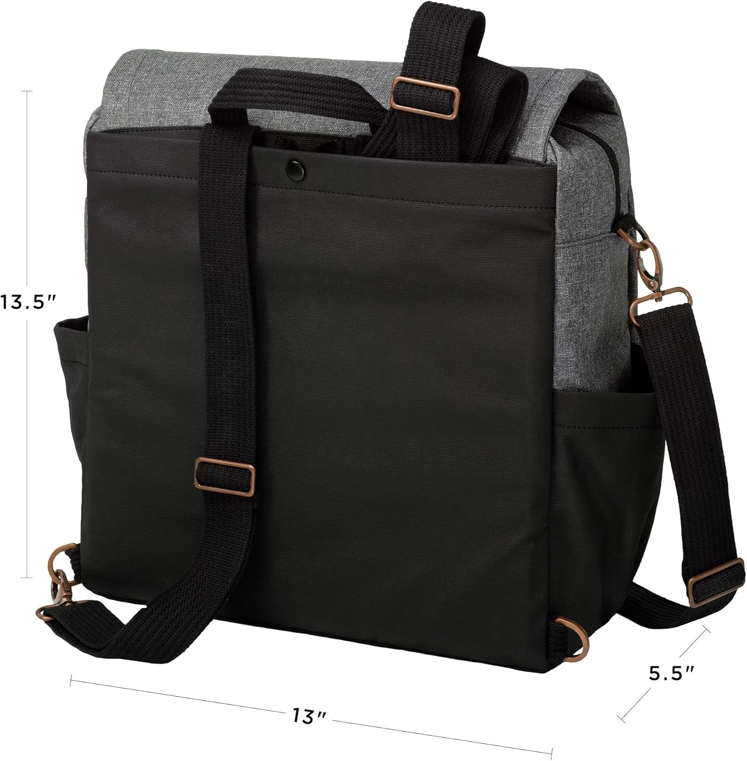Boxy Backpack Diaper Bag - Black - Image 2