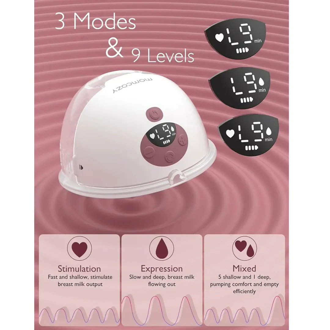 All-in-one M5 Wearable Breast Pump- Red Double - Image 4