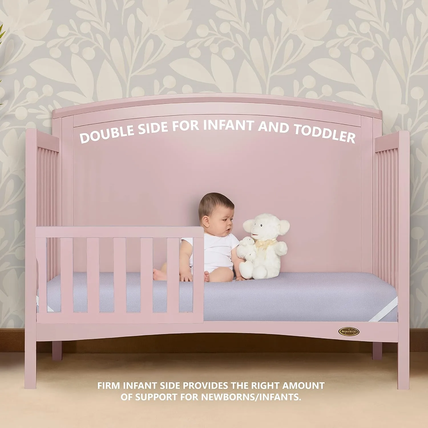 Breathable Fiber Crib and Toddler Mattress - Periwinkle - Image 8