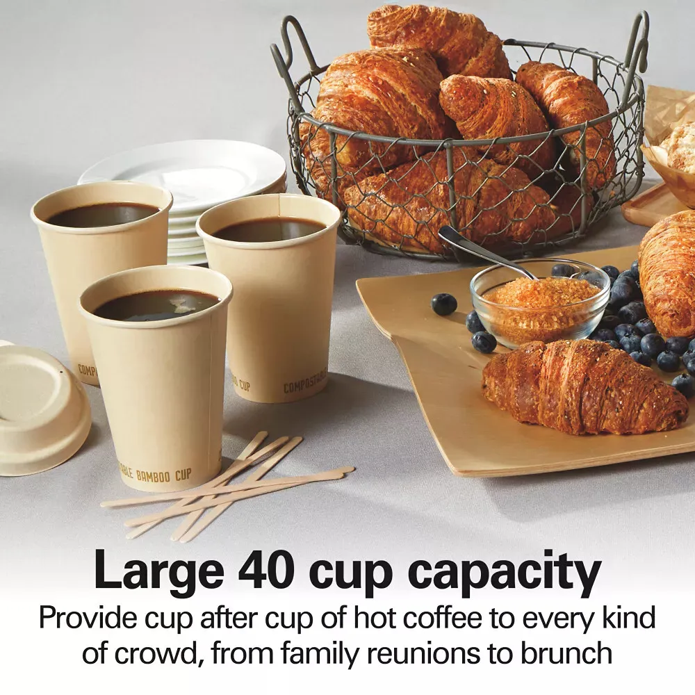 Brew Station 40 Cup Coffee - 40514: Electric Coffee Urn & Dispenser, 1090W, Silver, 8 oz Cup Capacity - Image 4