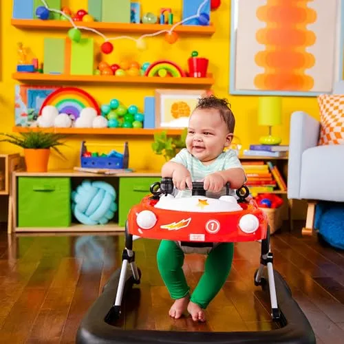 Bright Starts Little Speedster 3-in-1 Car Walker - Red Racer - Image 3