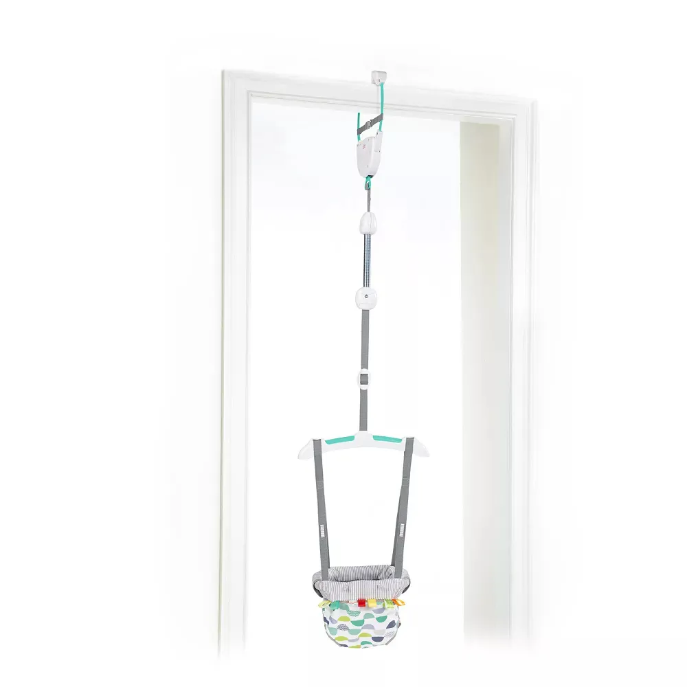 Bright Starts Playful Parade Door Jumper for Baby with Adjustable Strap, 6 Months and Up, Max Weight 26 lbs