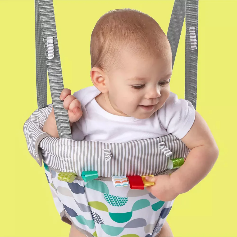 Bright Starts Playful Parade Door Jumper for Baby with Adjustable Strap, 6 Months and Up, Max Weight 26 lbs - Image 3