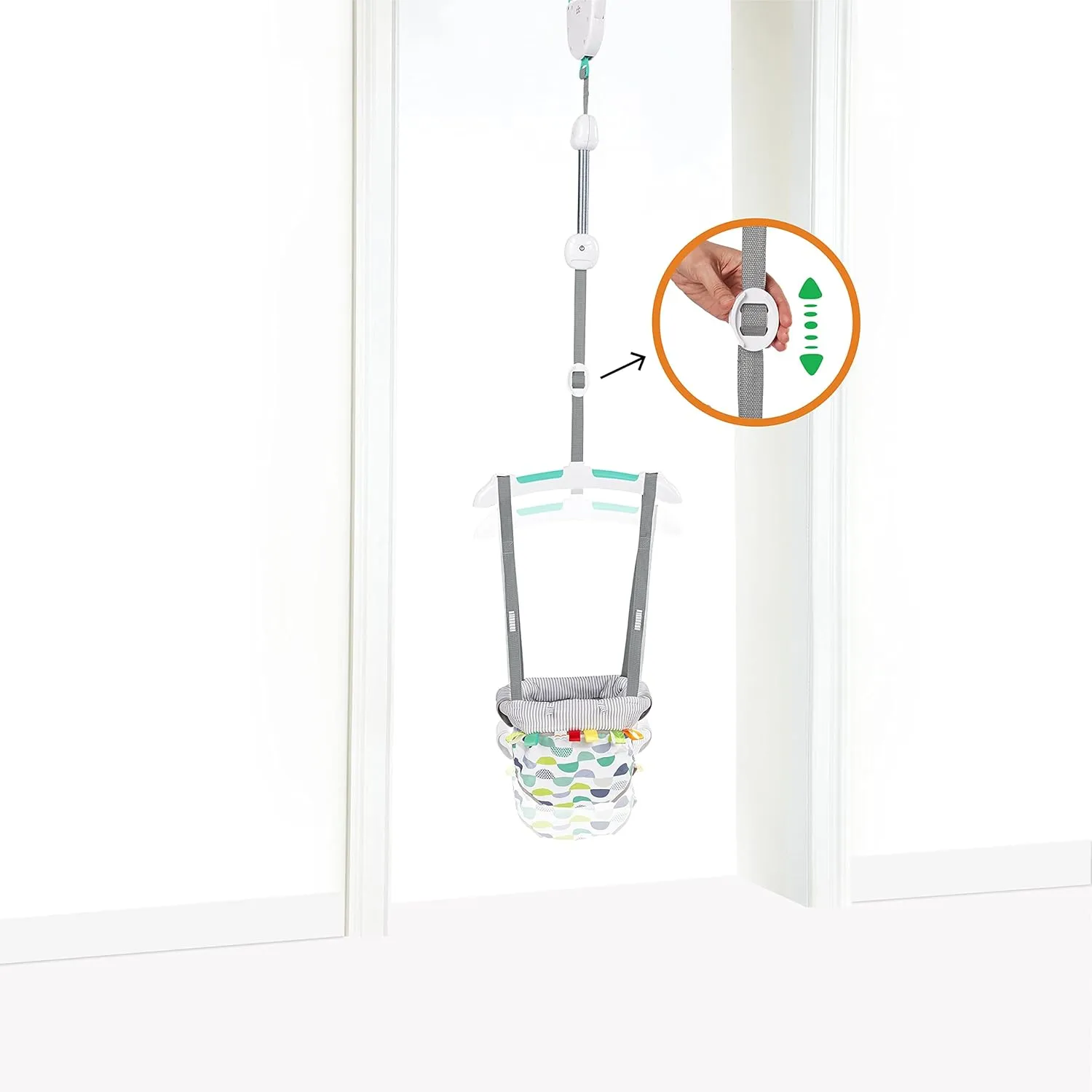 Bright Starts Playful Parade Door Jumper for Baby with Adjustable Strap, 6 Months and Up, Max Weight 26 lbs - Image 2
