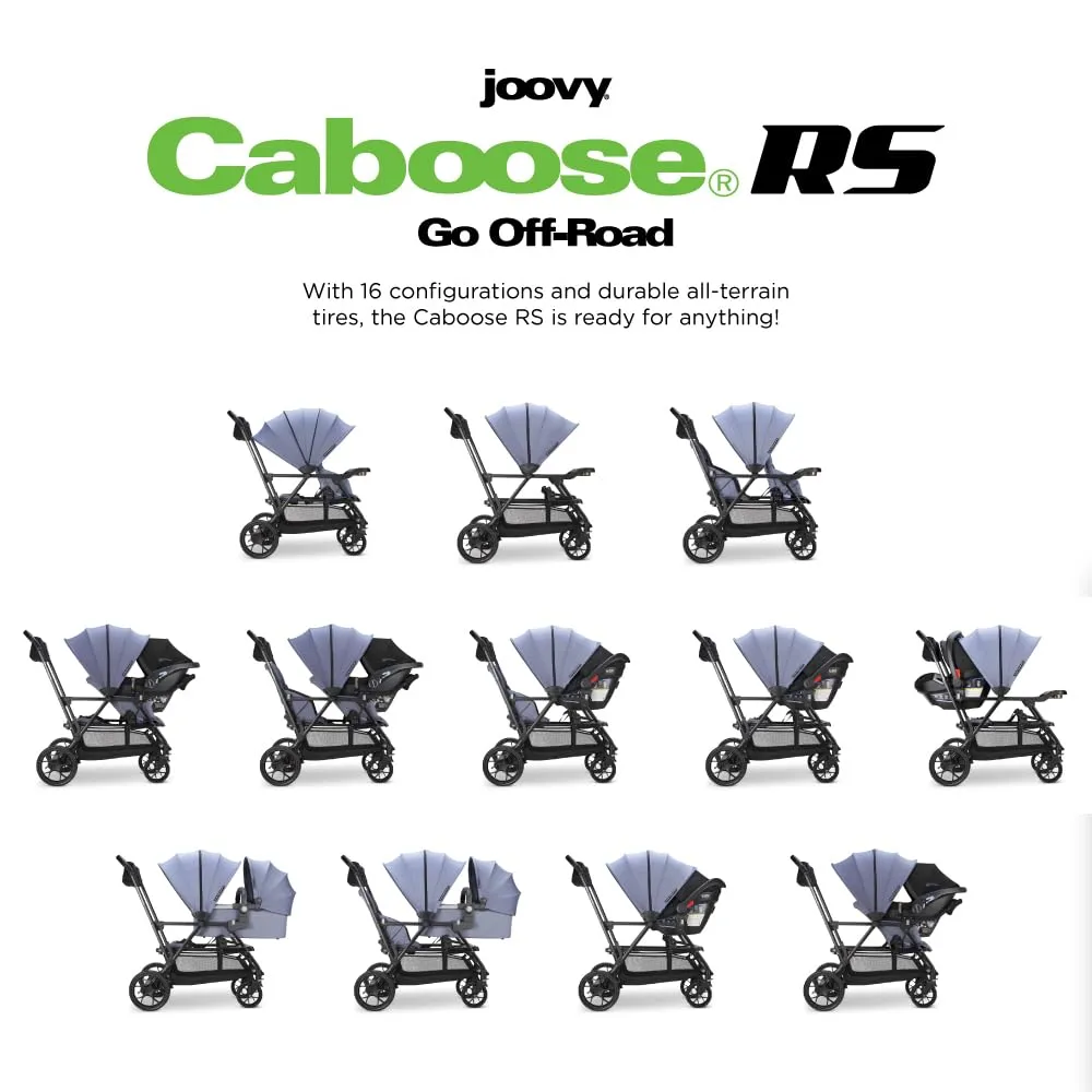 Caboose RS Sit and Stand Stroller - Slate - Image 3