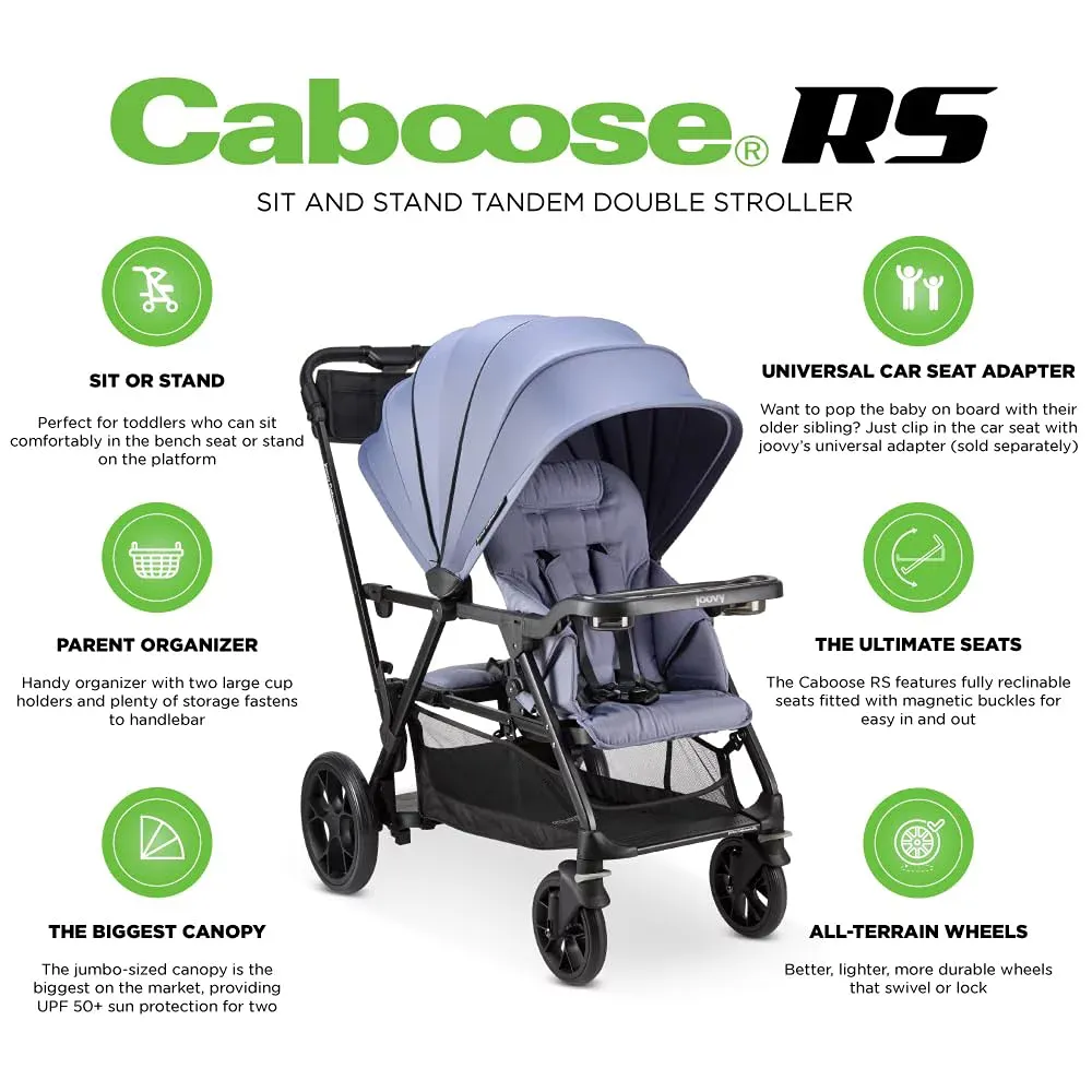 Caboose RS Stroller Premium Sit and Stand Stroller -Jet - Image 2
