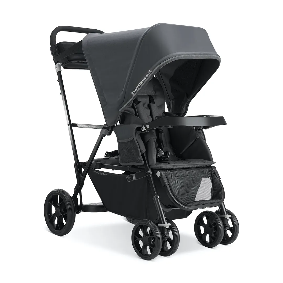 Caboose Too Ultralight Sit Stand Double Tandem Stroller - Black