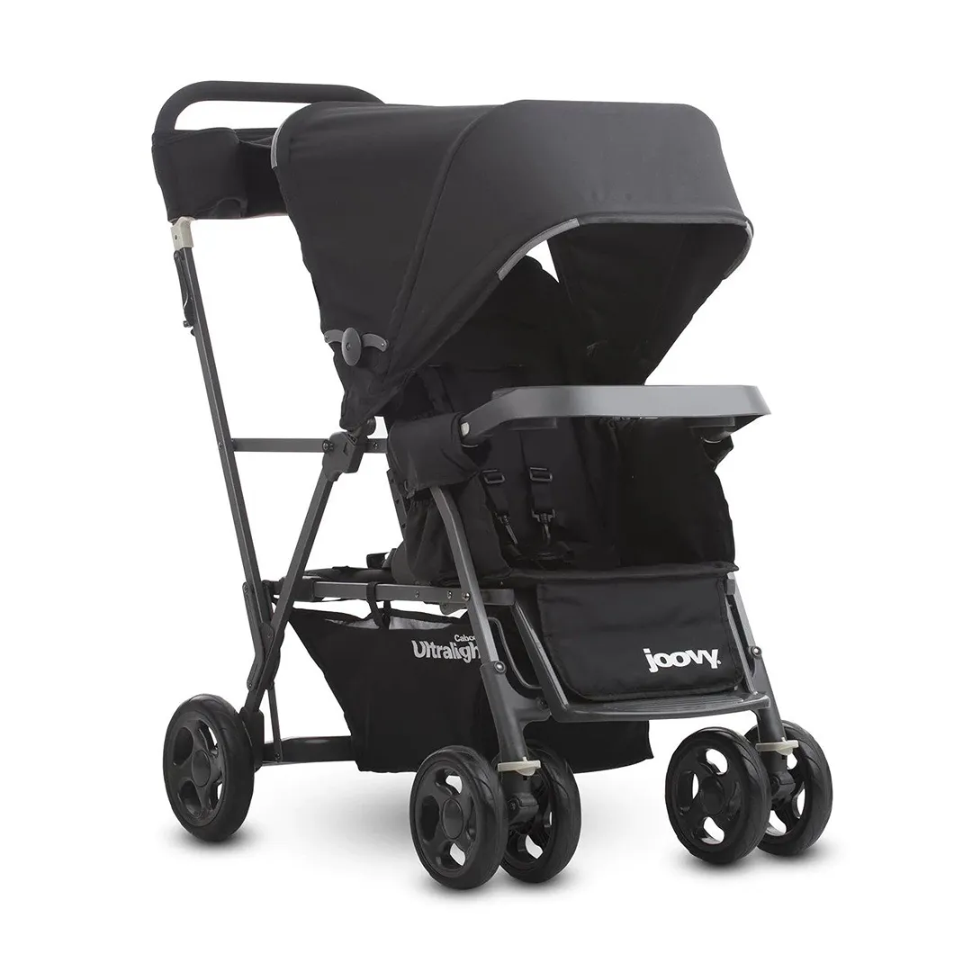 Caboose Too Ultralight Sit Stand Double Tandem Stroller - Black