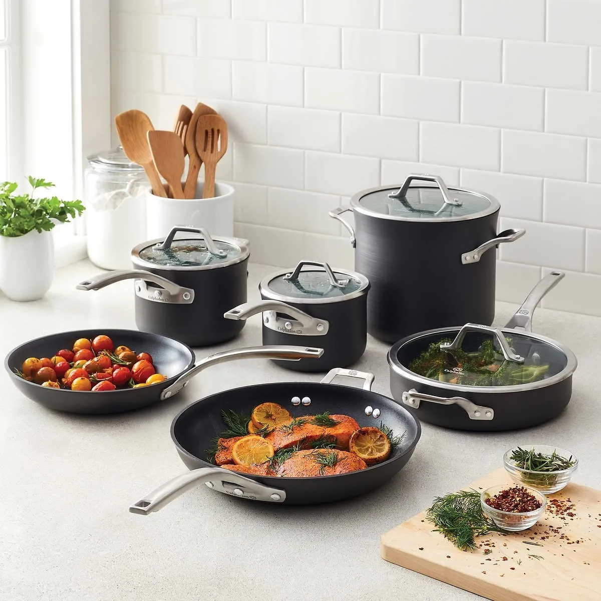 Calphalon Signature 10-Piece Hard Anodized Cookware Set - Image 2