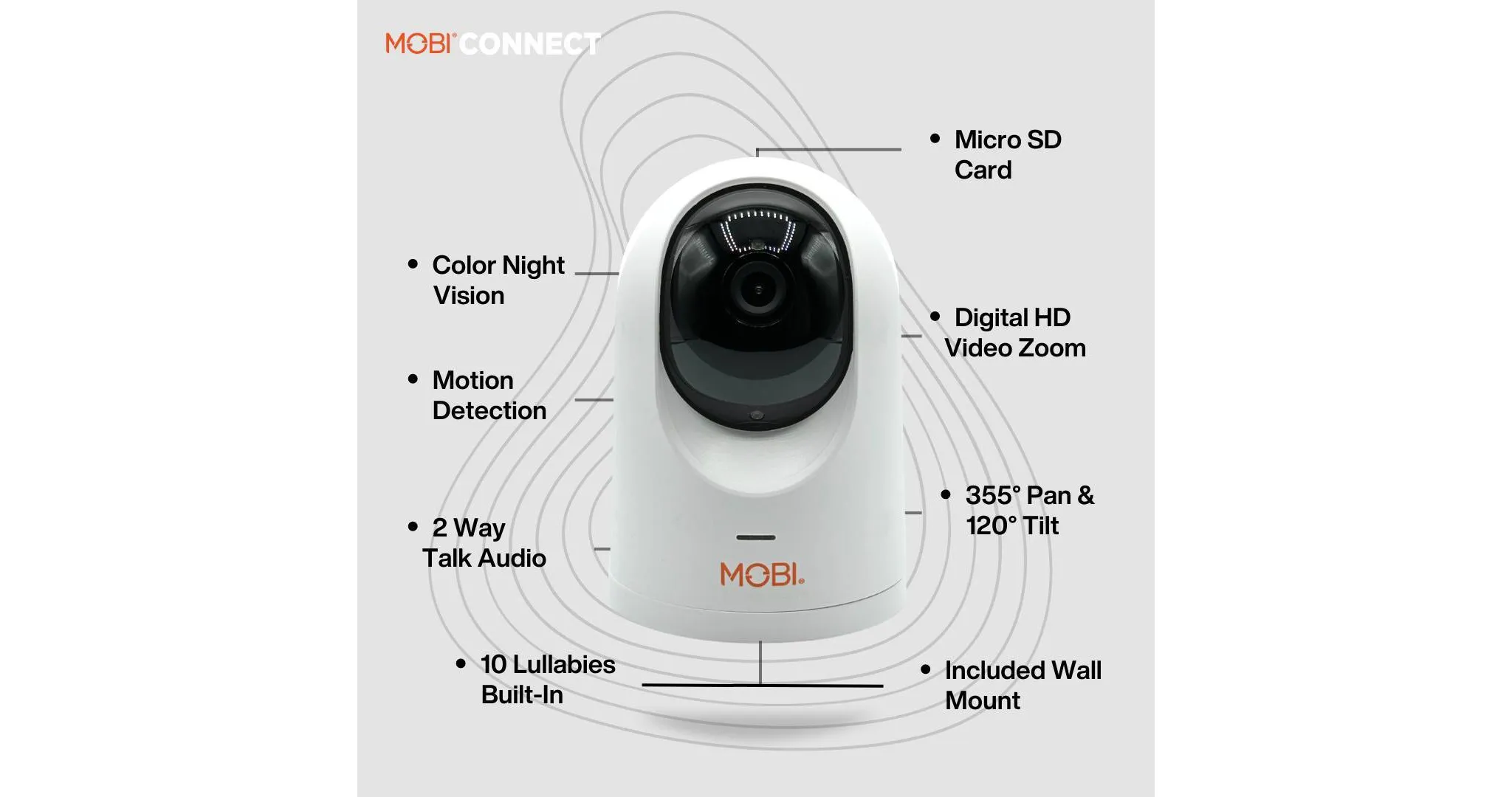 Cam Pro Smart Wi-Fi Pan & Tilt Camera with HD Video, Motion Tracking & Two-Way Audio - Image 3