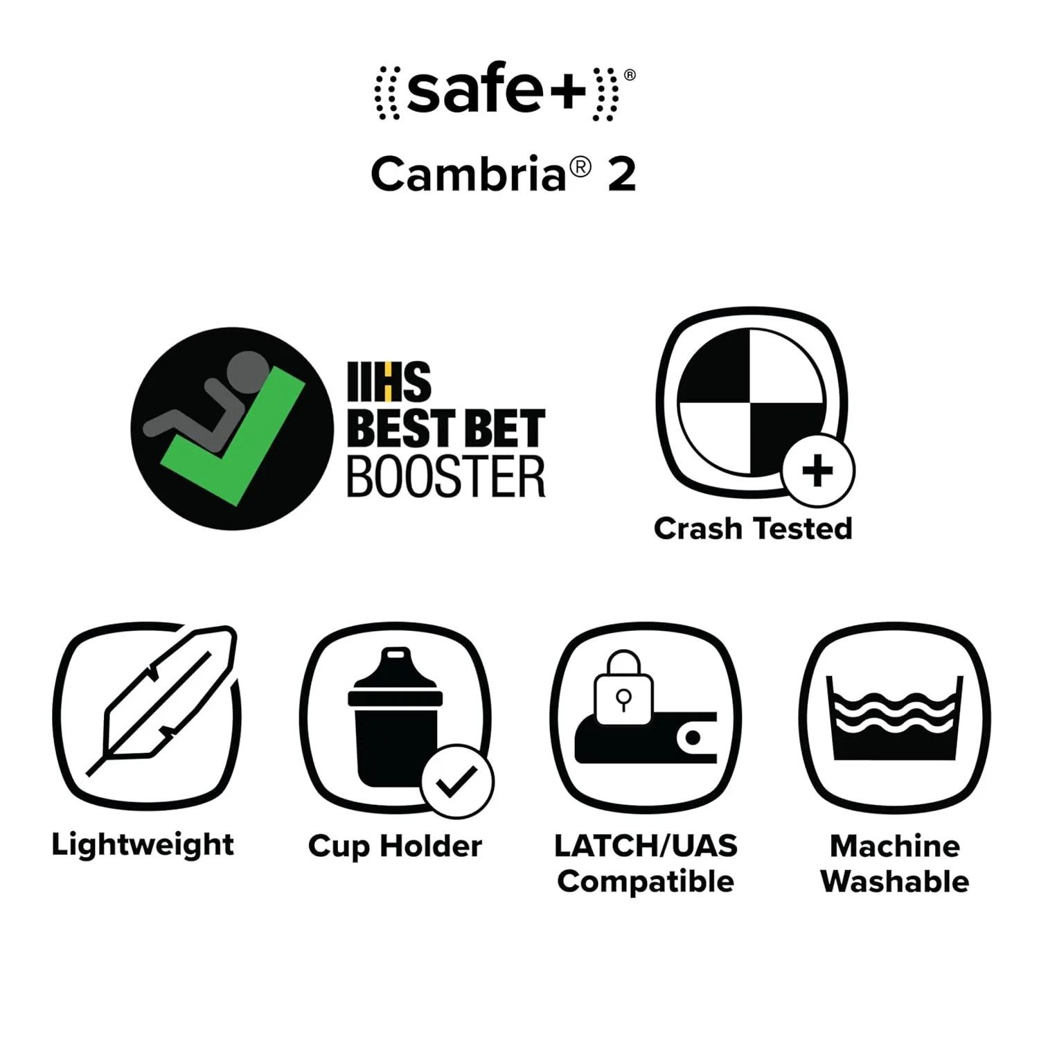 Cambria 2 XL, Dual Latch Connectors, 2-in-1 Belt Positioning Booster Seat - Pink - Image 8