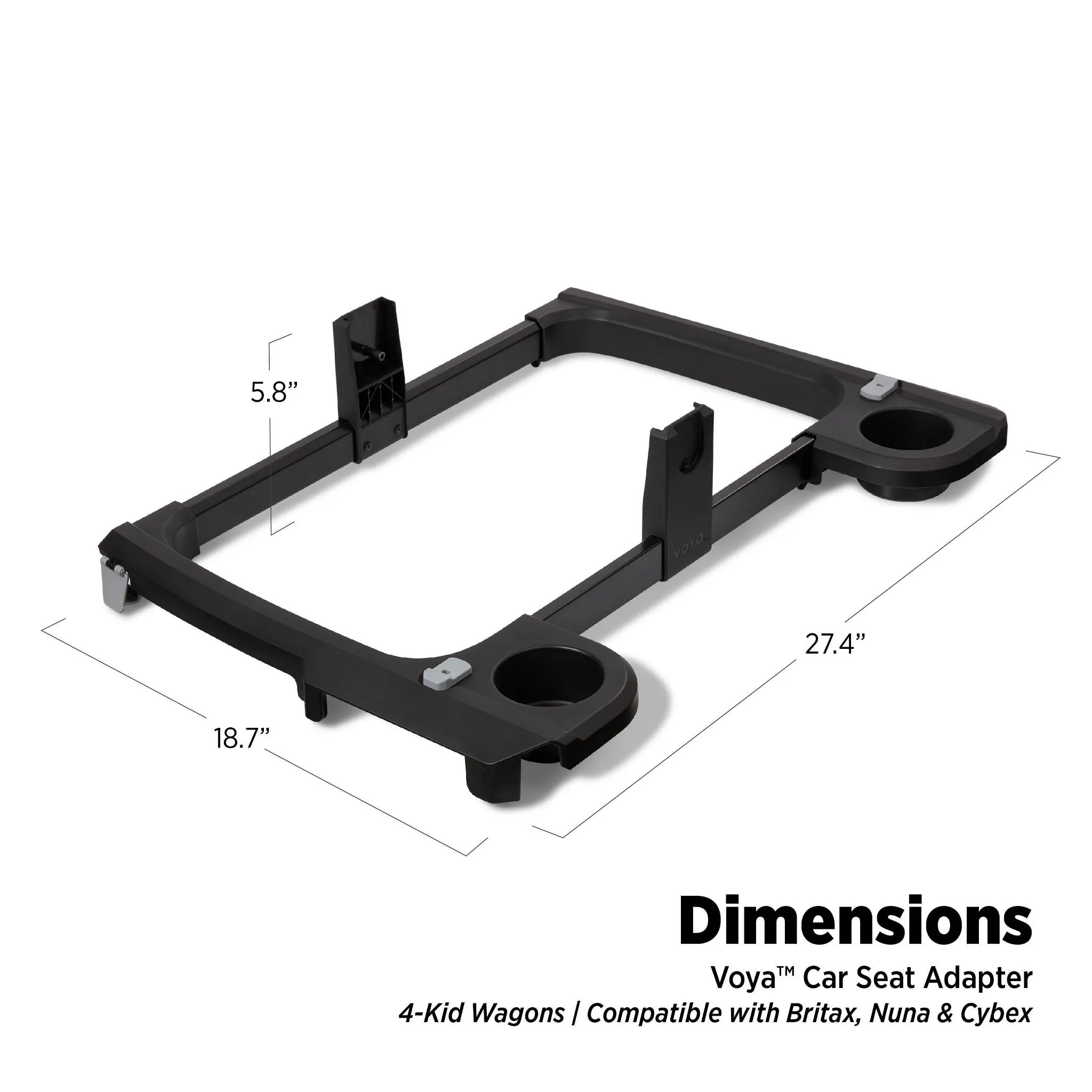 Voya Stroller Car Seat Adapter Nuna Cybex Britax - Black - Image 4
