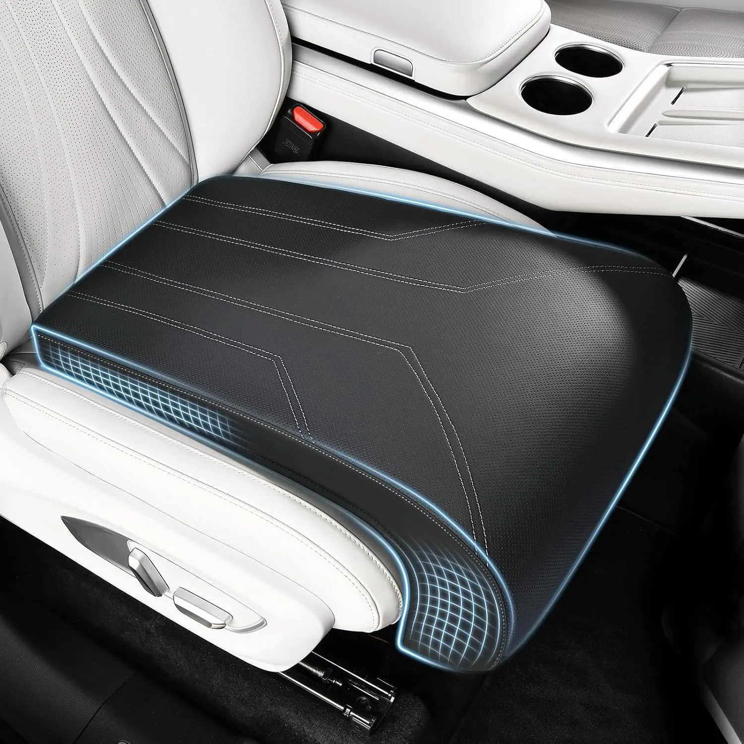 Car Seat Extender Support Cushion - Dark Black