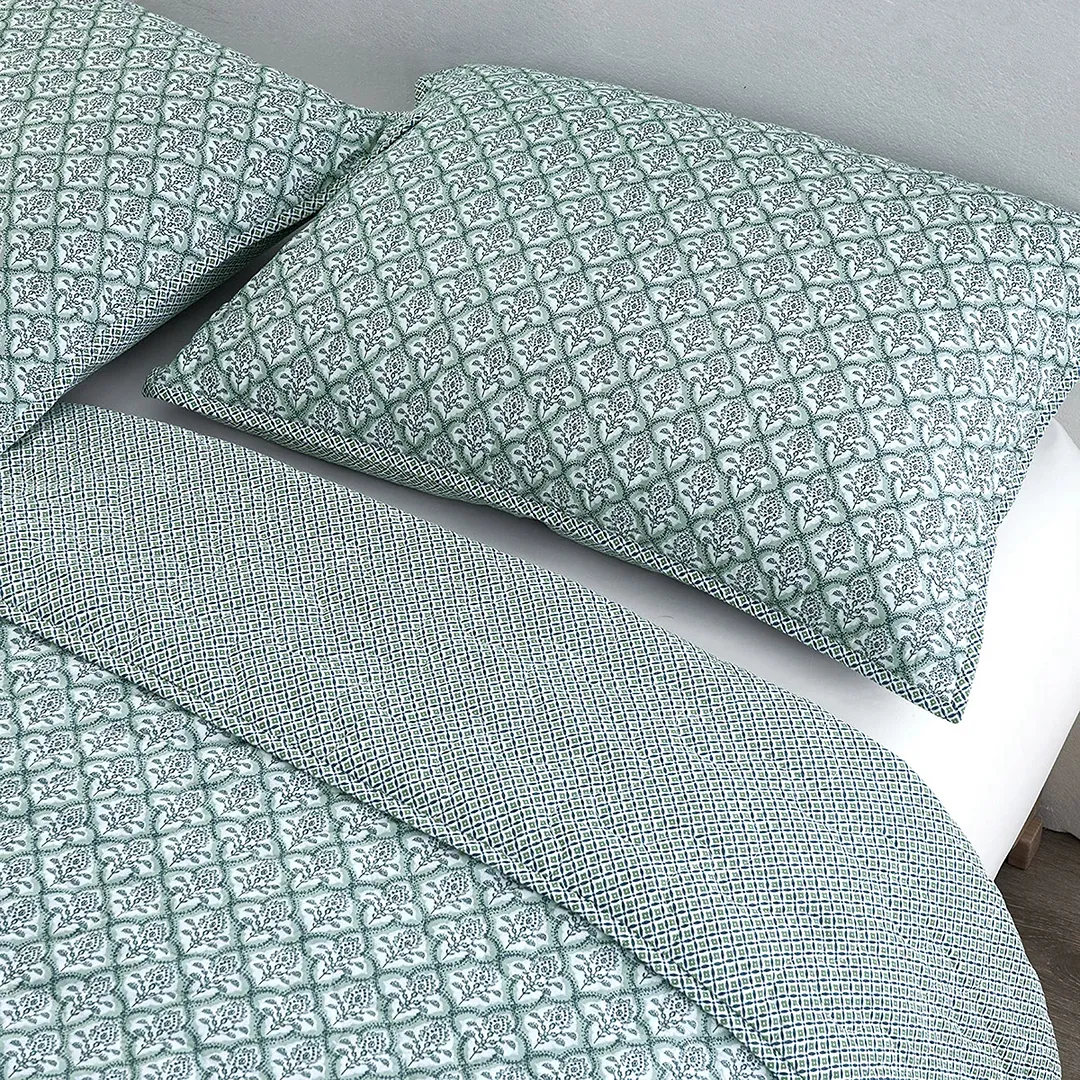 Caro Home 3-piece Cotton Quilt King Set, Daveena Grass - Image 4