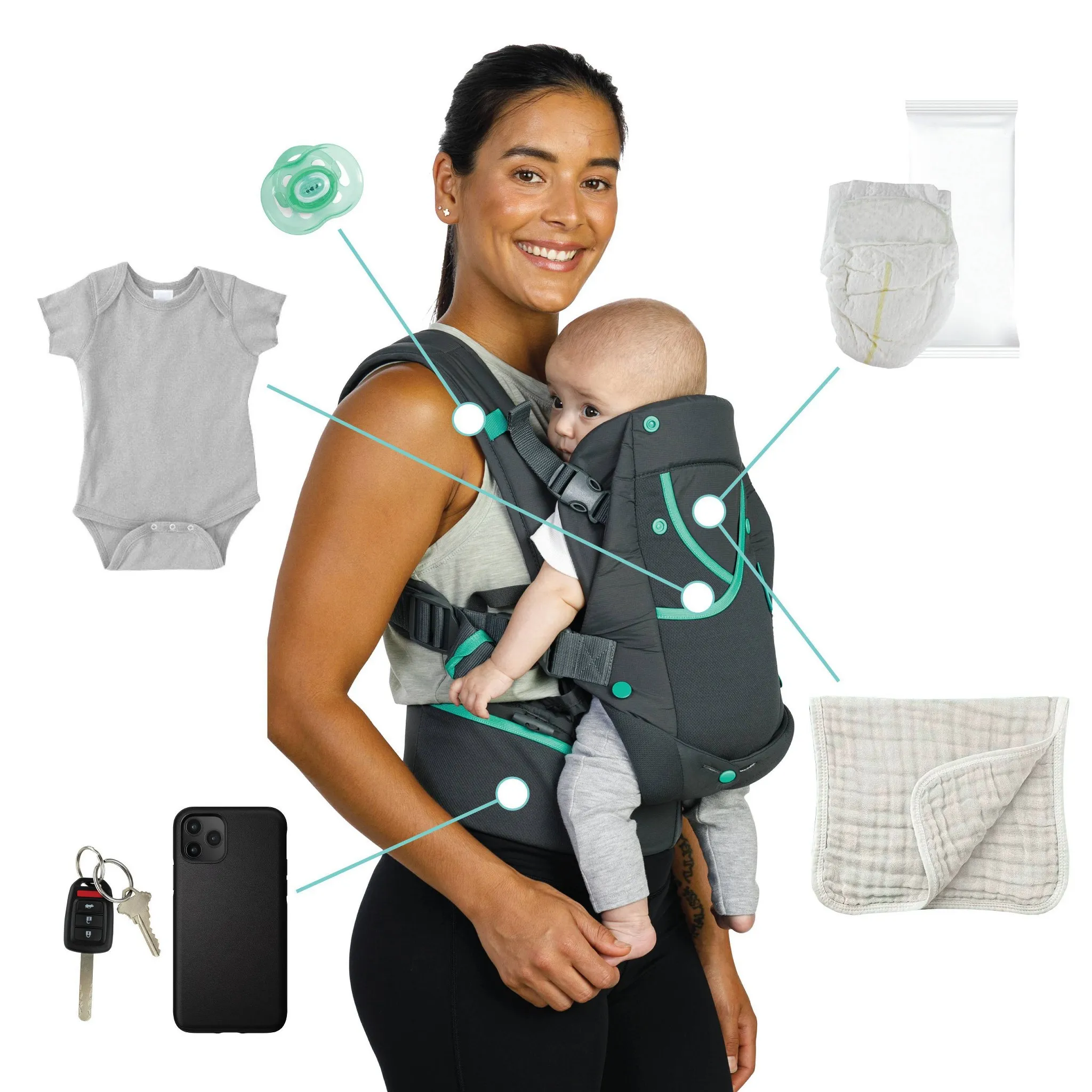 Carry On Active Baby Carrier - Gray - Image 8
