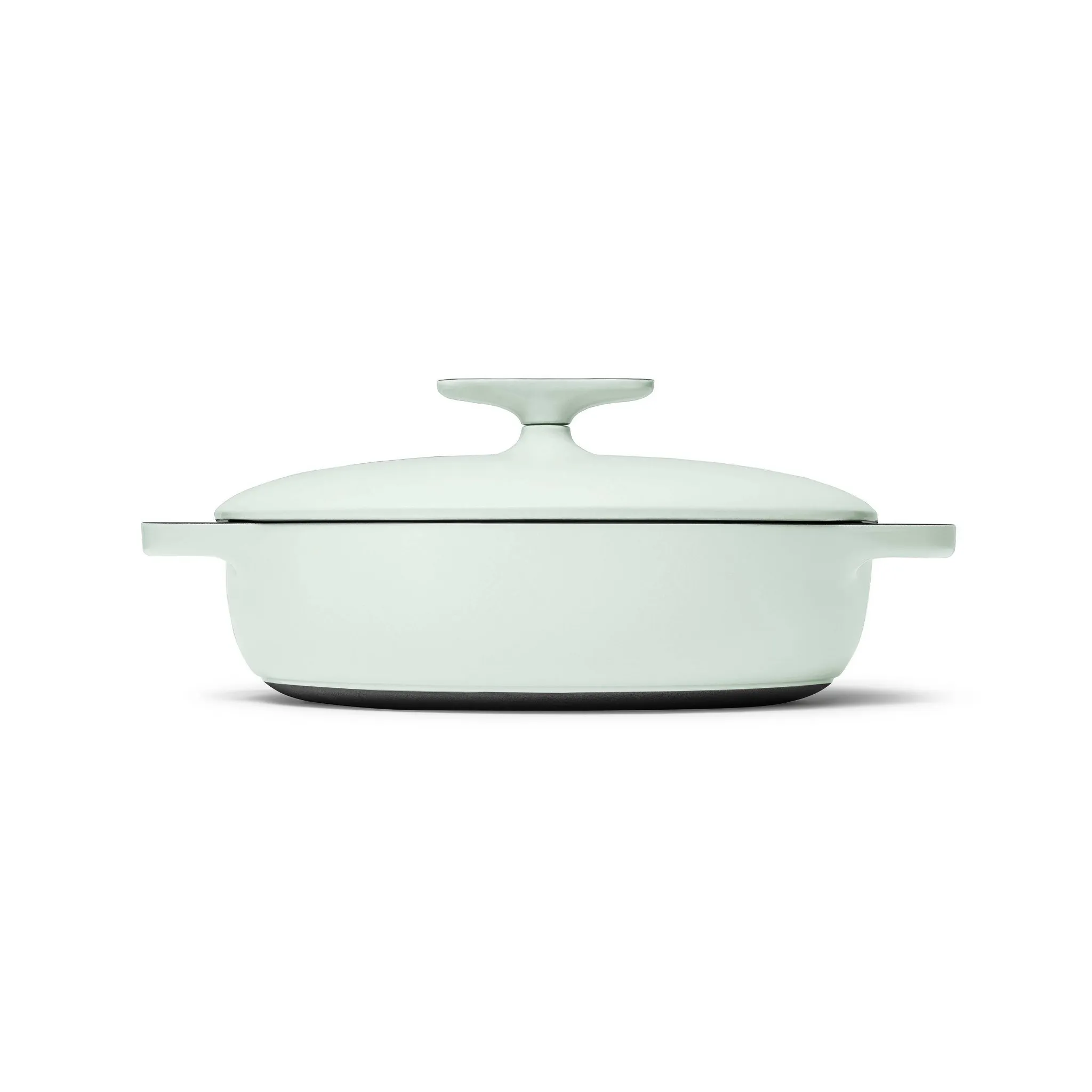 3.5 Q Enameled Cast Iron Braiser with Lid Light Mist - Image 2