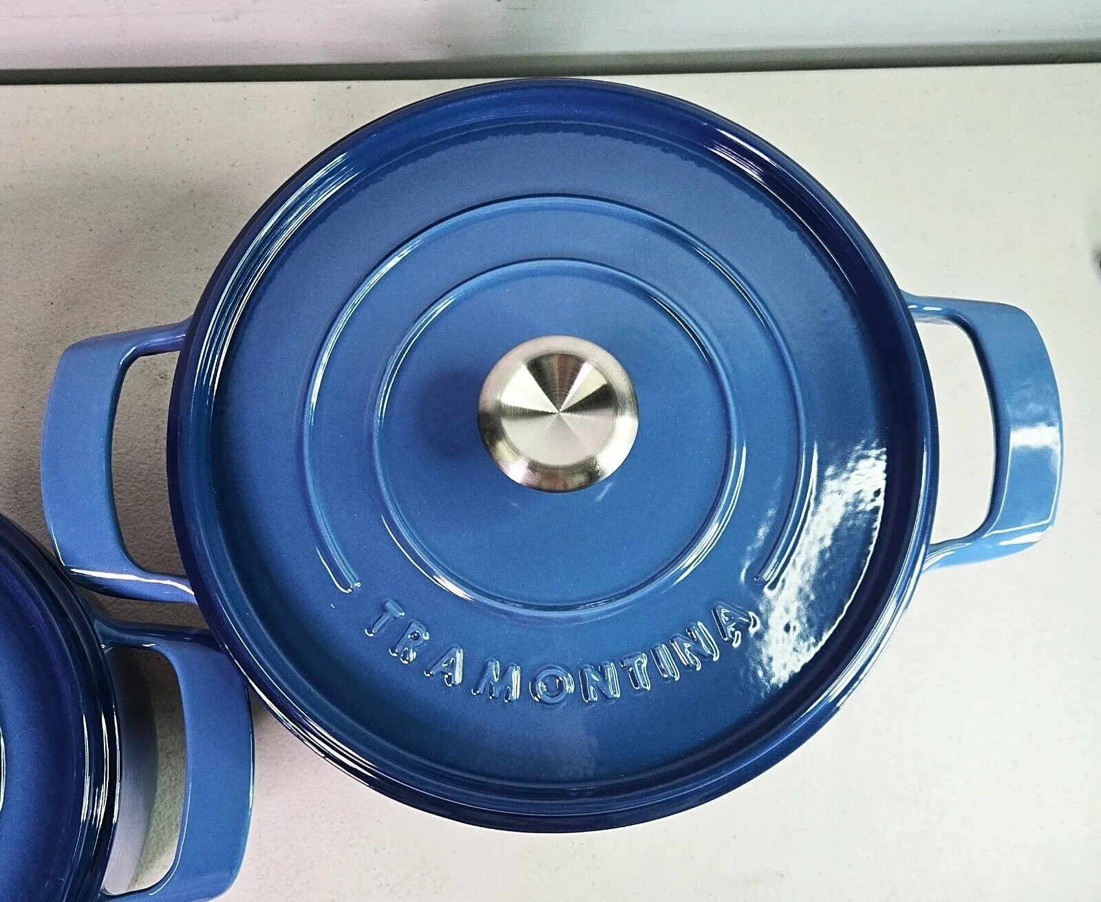 Cast Iron Round Dutch Oven 2-Pack - Blue - Image 3