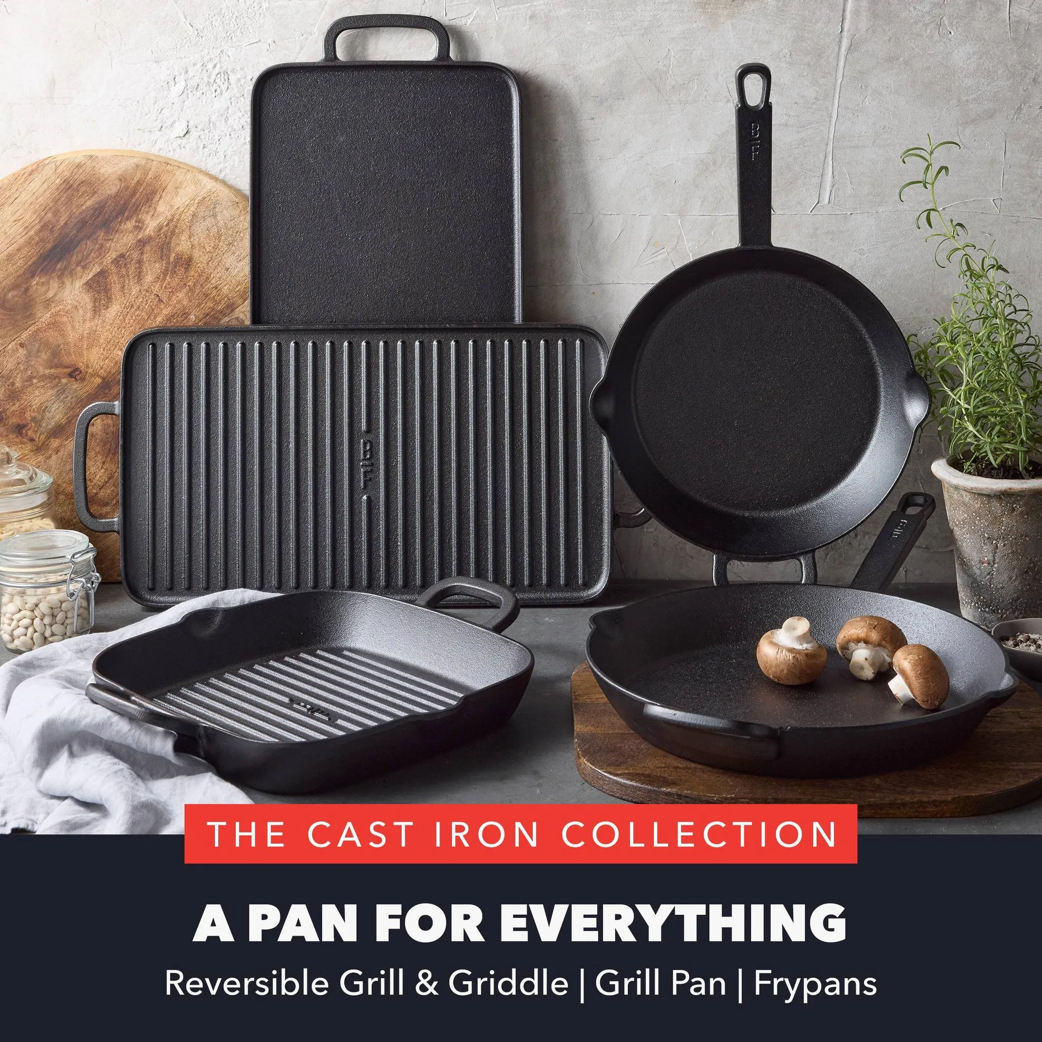 Cast Iron Skillet - Black - 12" - Image 10