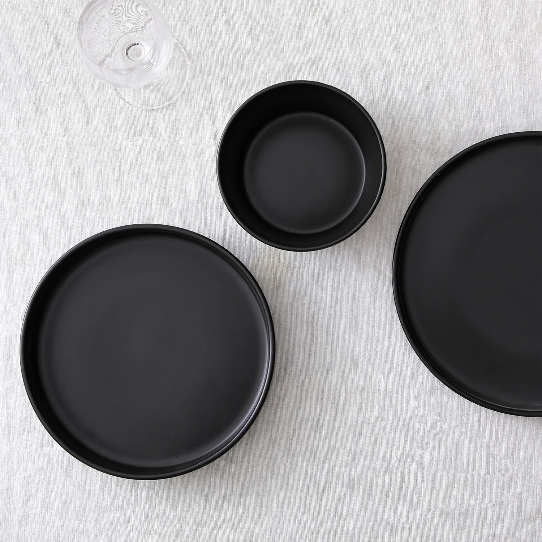 Celina 12-Piece Stoneware Dinnerware Set, Service for 4, Black - Image 5