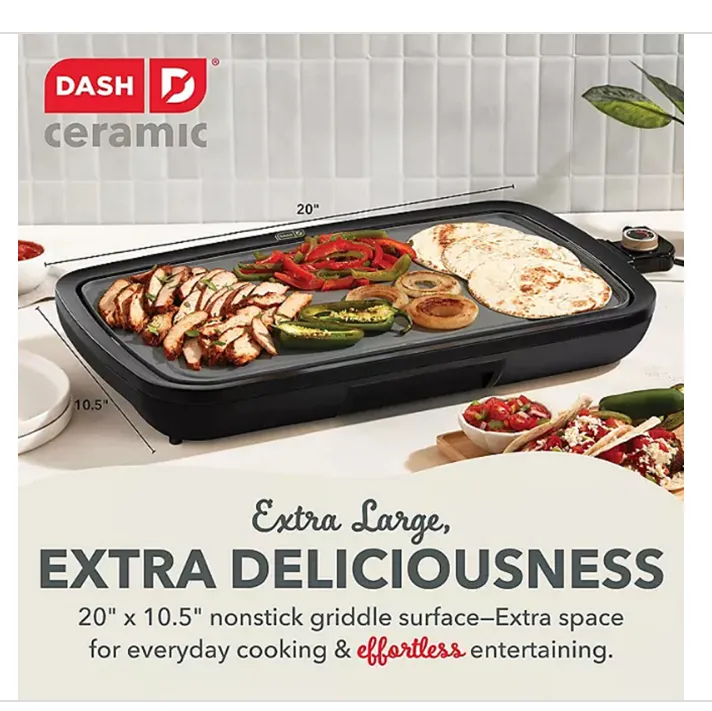 Ceramic Nonstick 20 X 10.5" Everyday Griddle - Black - Image 2