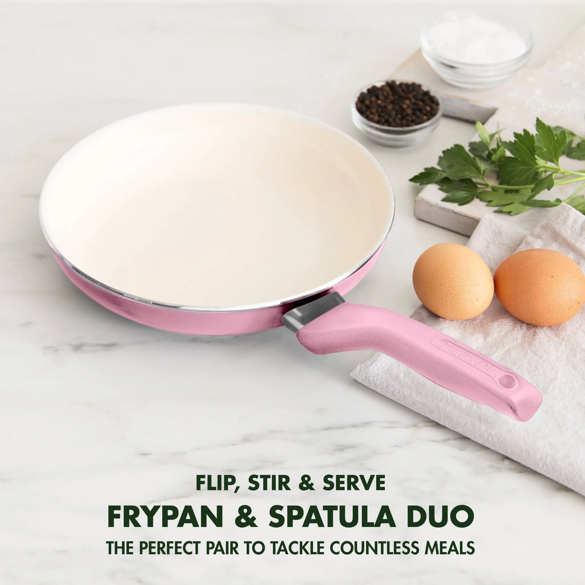 Ceramic Nonstick Open Fry Pan Set - 8" - Image 6