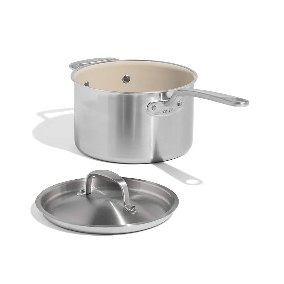 CeramiClad™ Non-Stick 4-Qt. Saucepan with Stainless Steel Hardware - Image 2