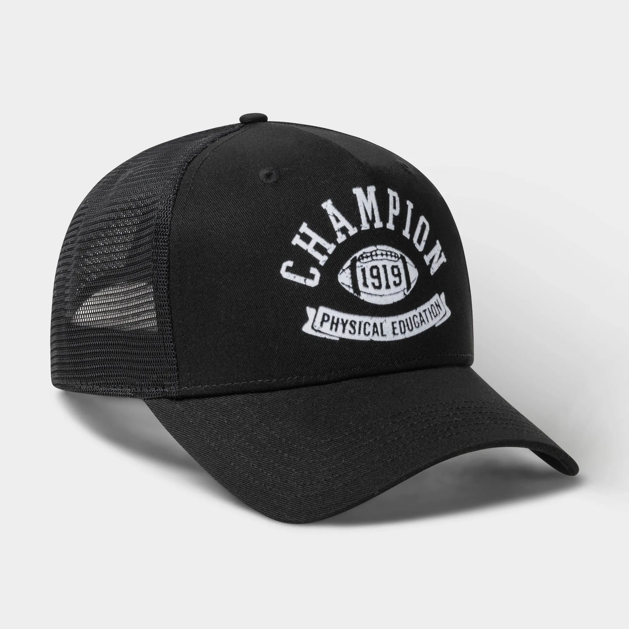Champion Adult Phys Ed Twill Trucker Hat - Black - Image 3
