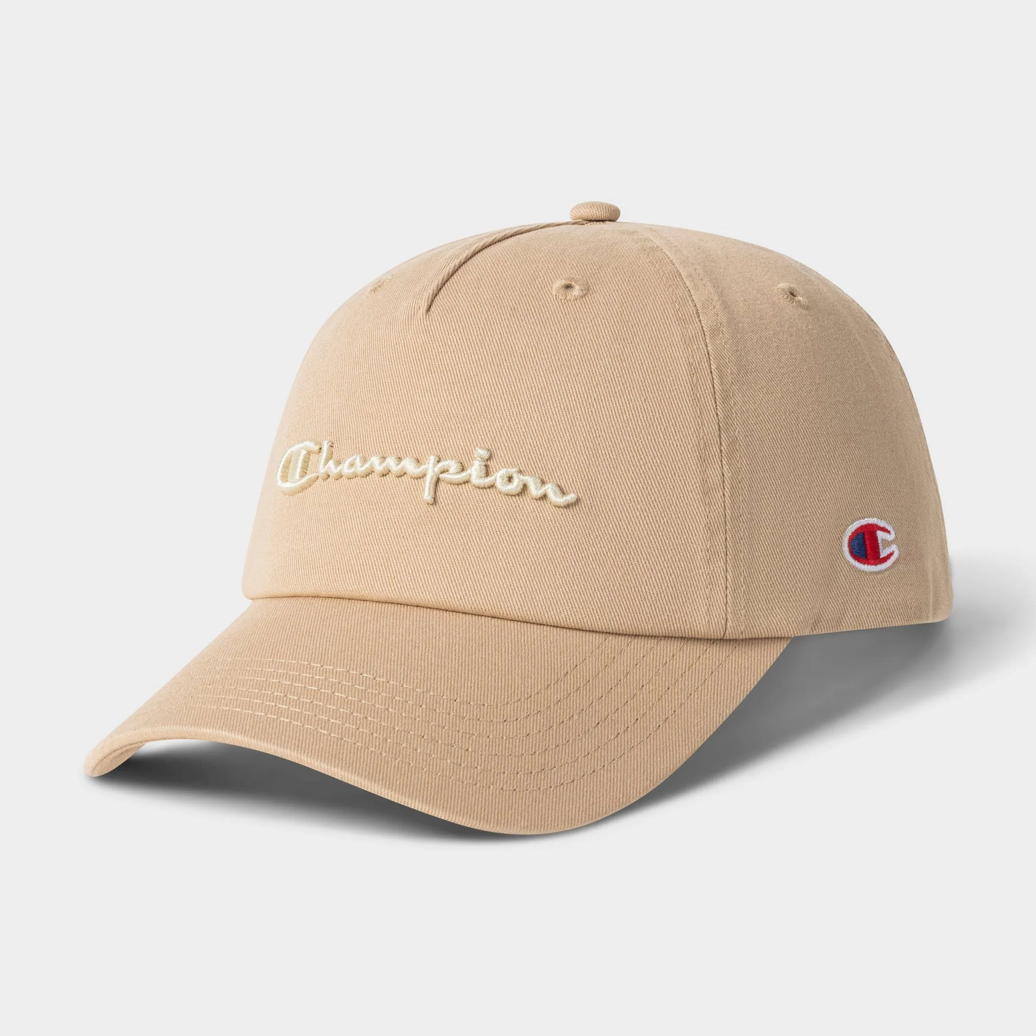 Champion Adult Script Twill Baseball Hat - Irish Cream - Image 4