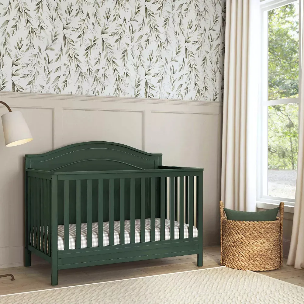 Charlie 4-in-1 Convertible Crib - Forest Green - Image 2