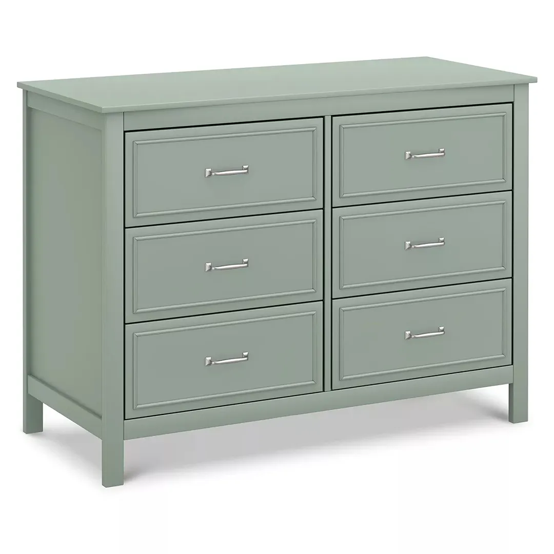 Charlie 6-Drawer Double Dresser - Light Sage