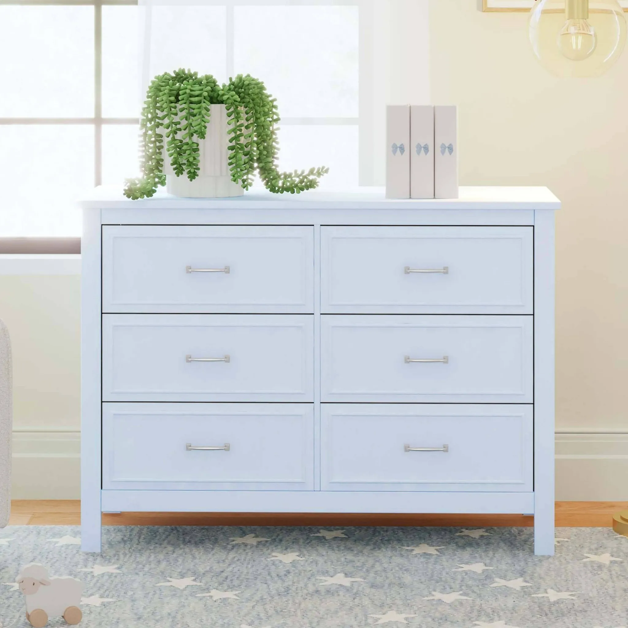 Charlie 6-Drawer Double Dresser - Powder Blue - Image 5